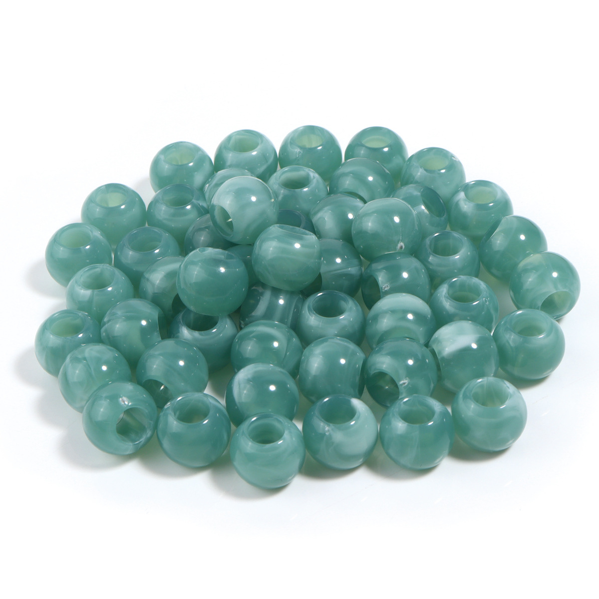 Green ball beads