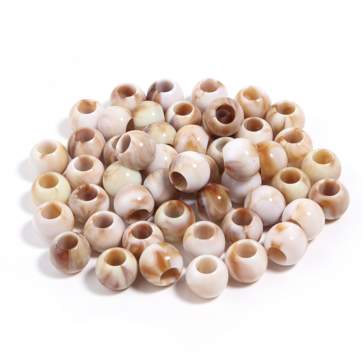 Light brown round beads