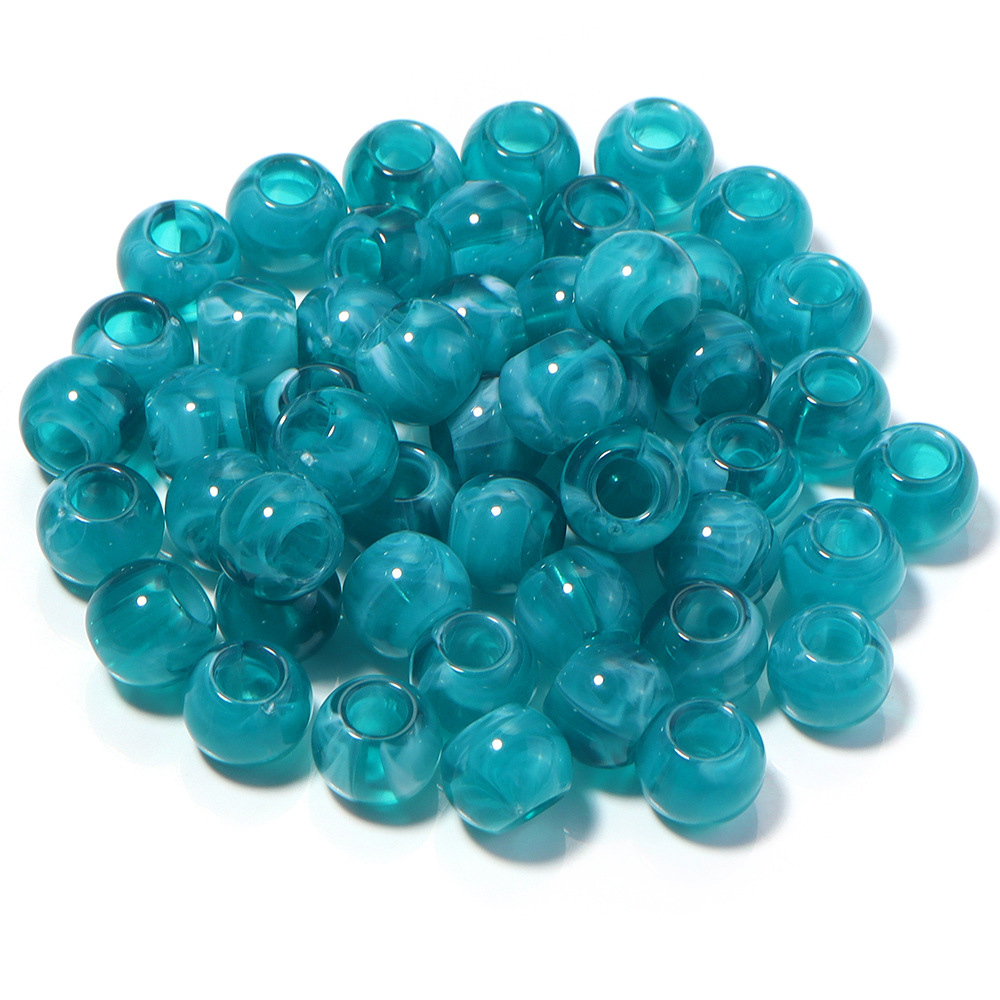 Shallow hole blue ball beads