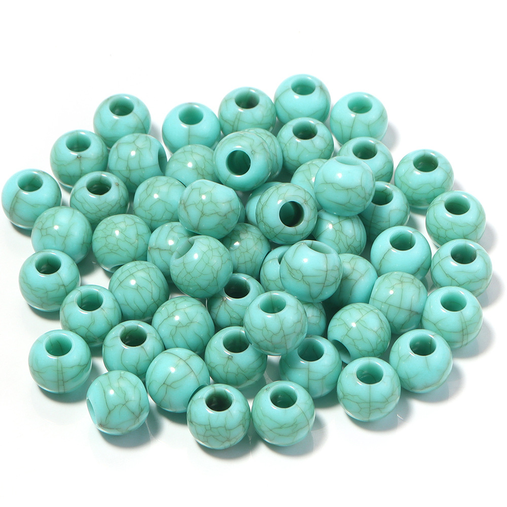 Cracked green beads