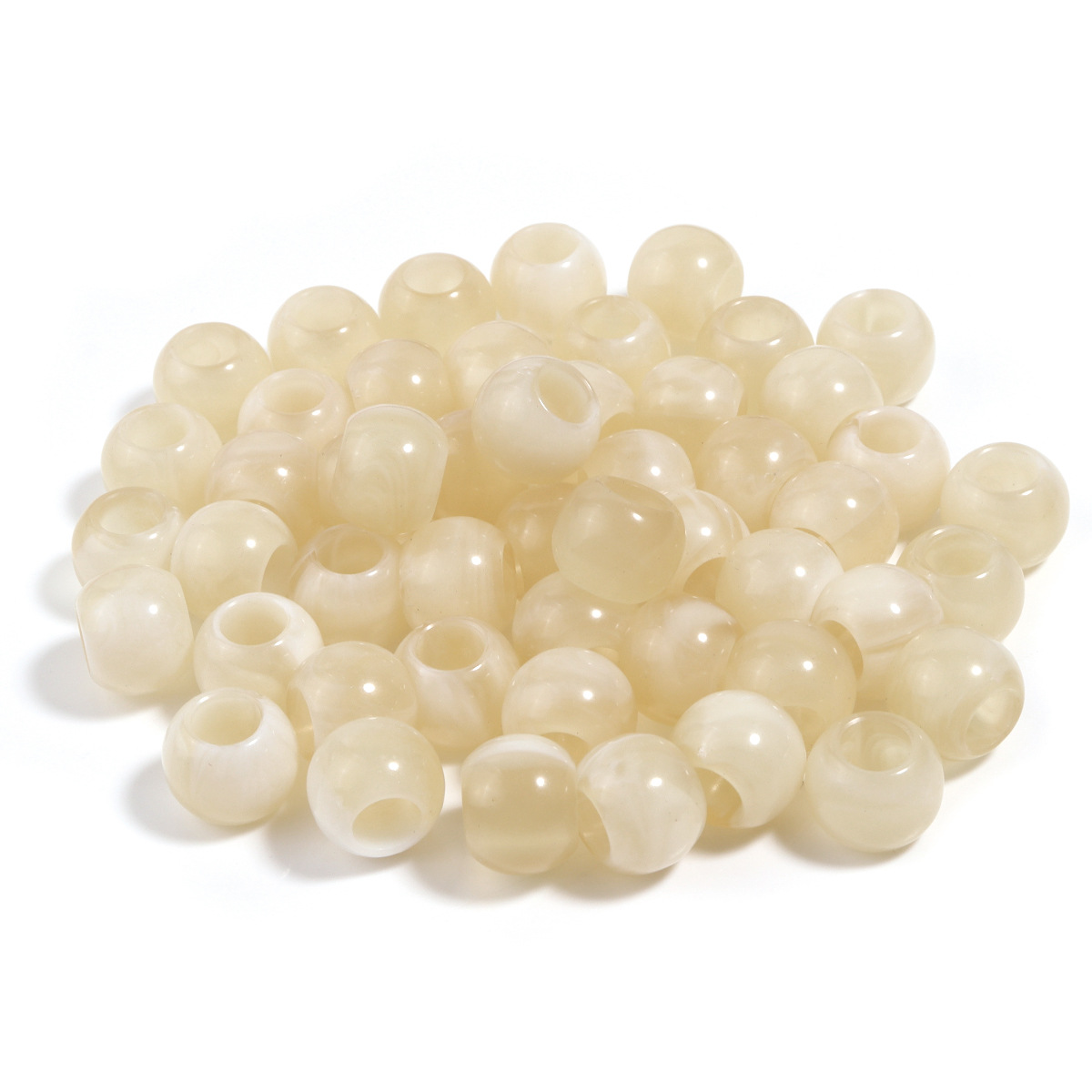 Beige round beads