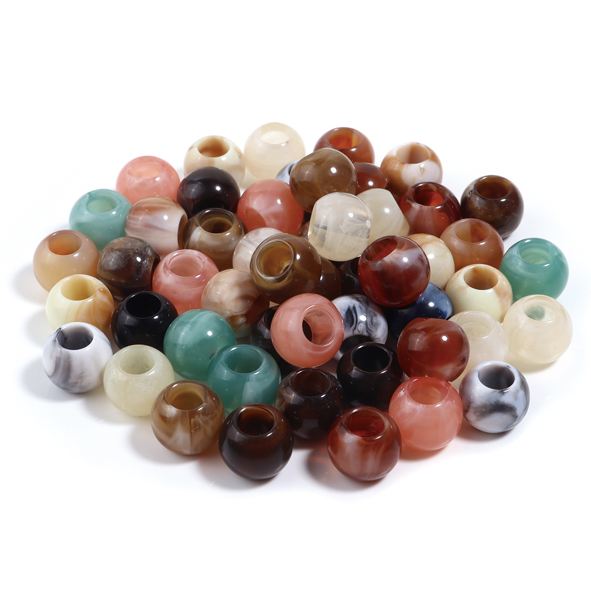 Randomly mixed color beads