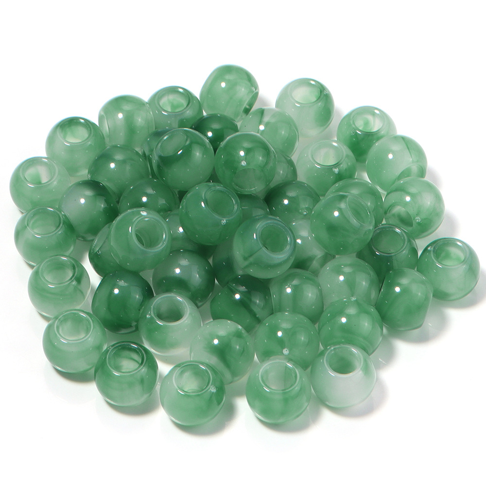Double green beads