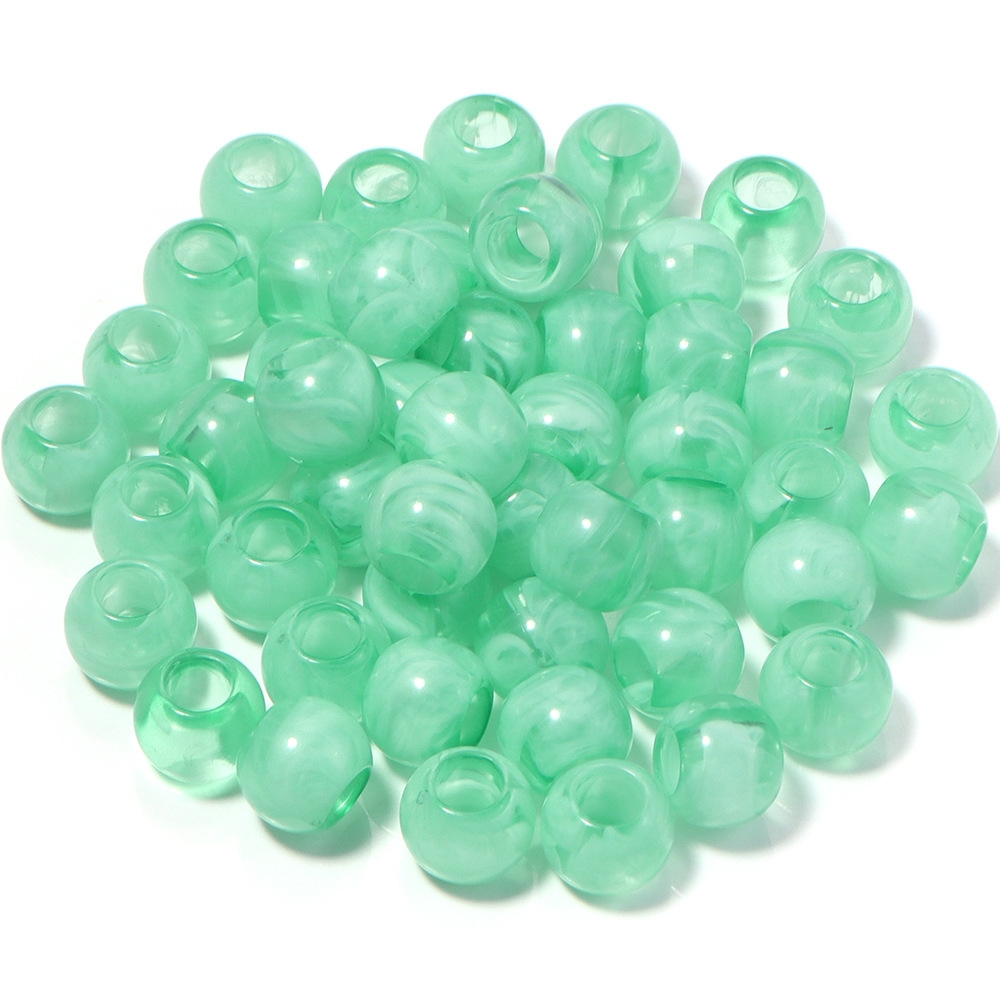 Translucent green beads