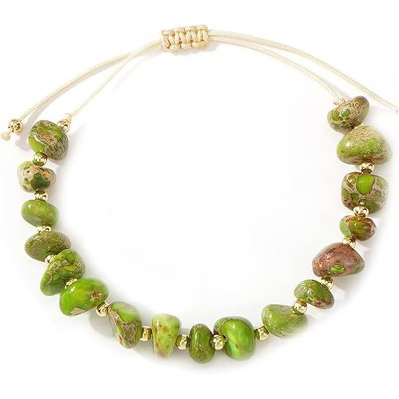 Green shoushan bracelet