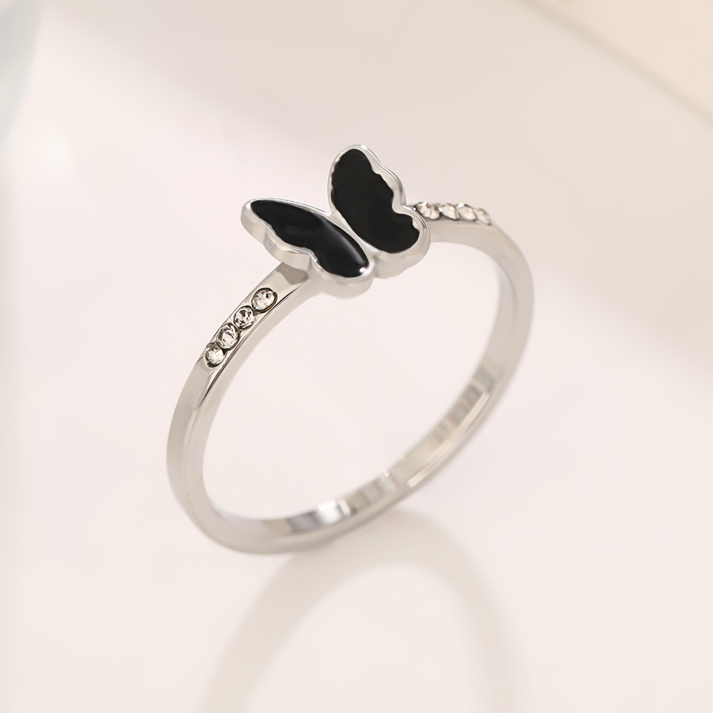 Steel butterfly rhinestone