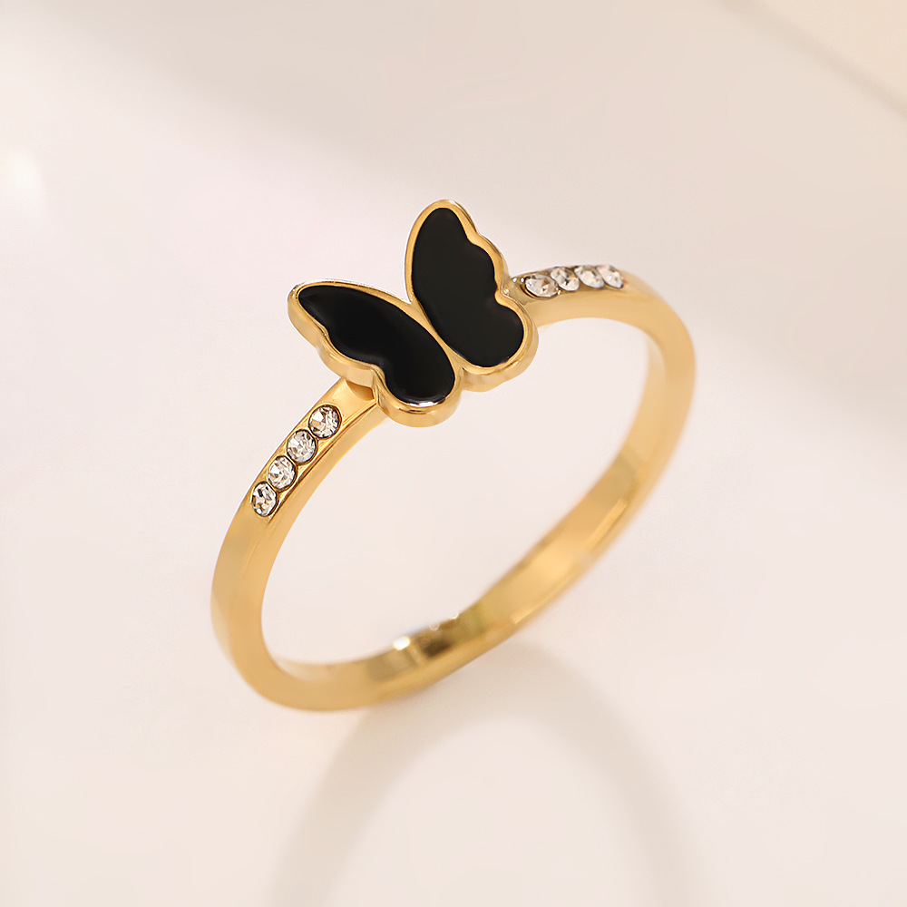 Golden butterfly rhinestone