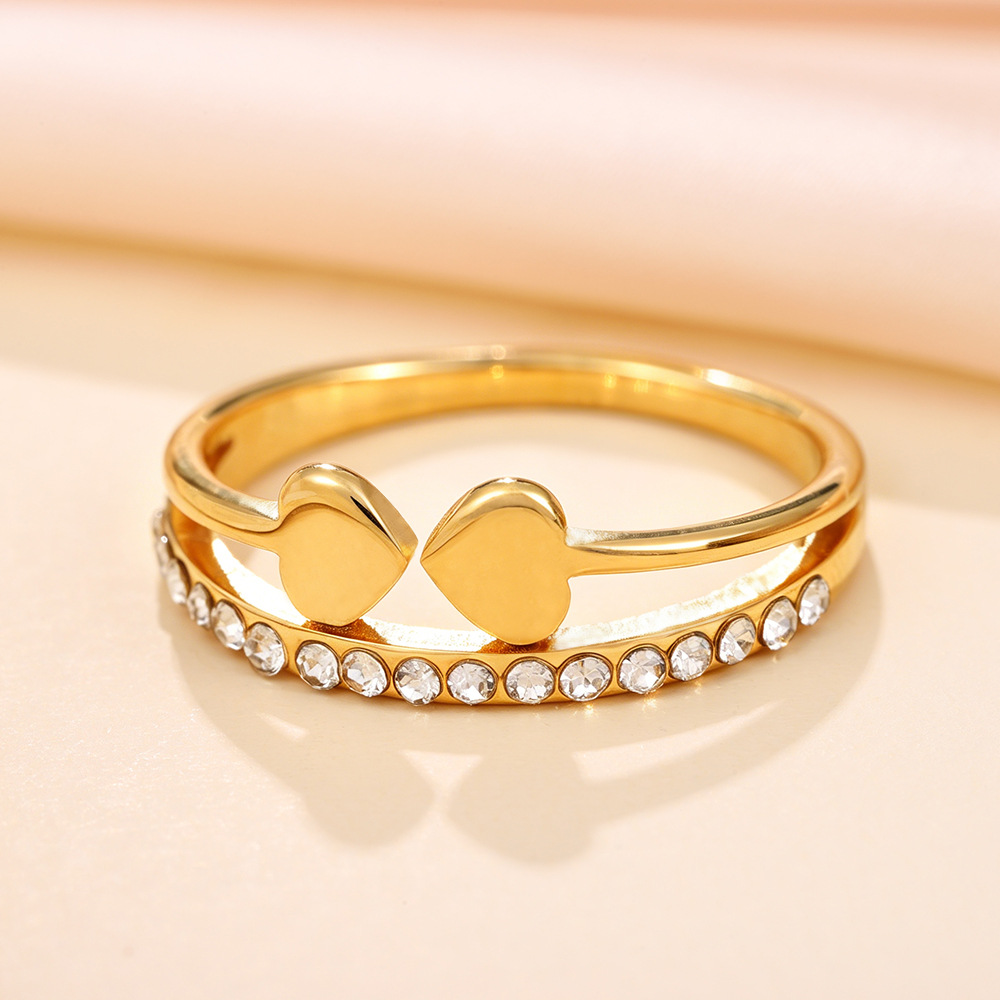 Double peach heart gold