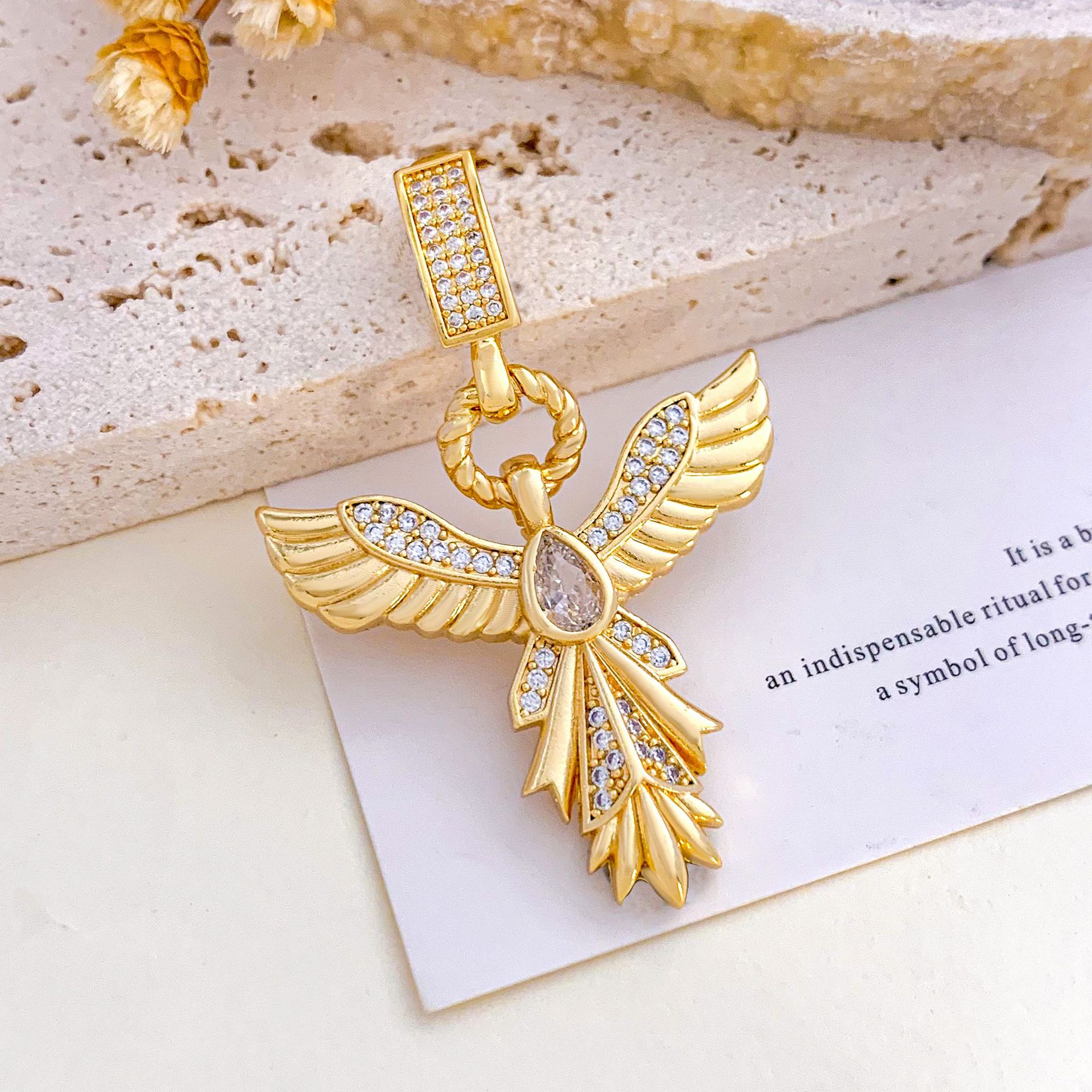 Xl1936 phoenix pendant gold