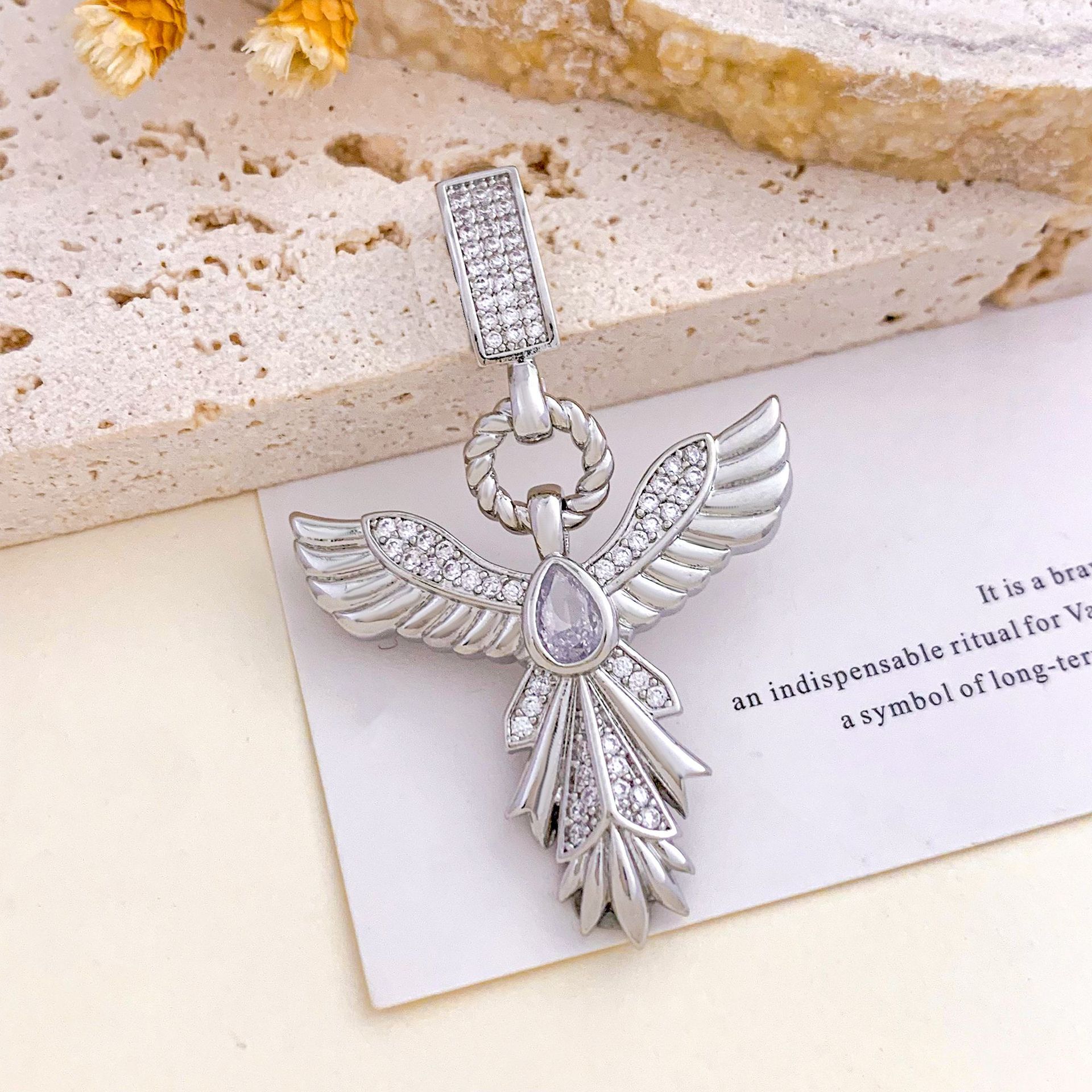 Xl1936 phoenix pendant silver