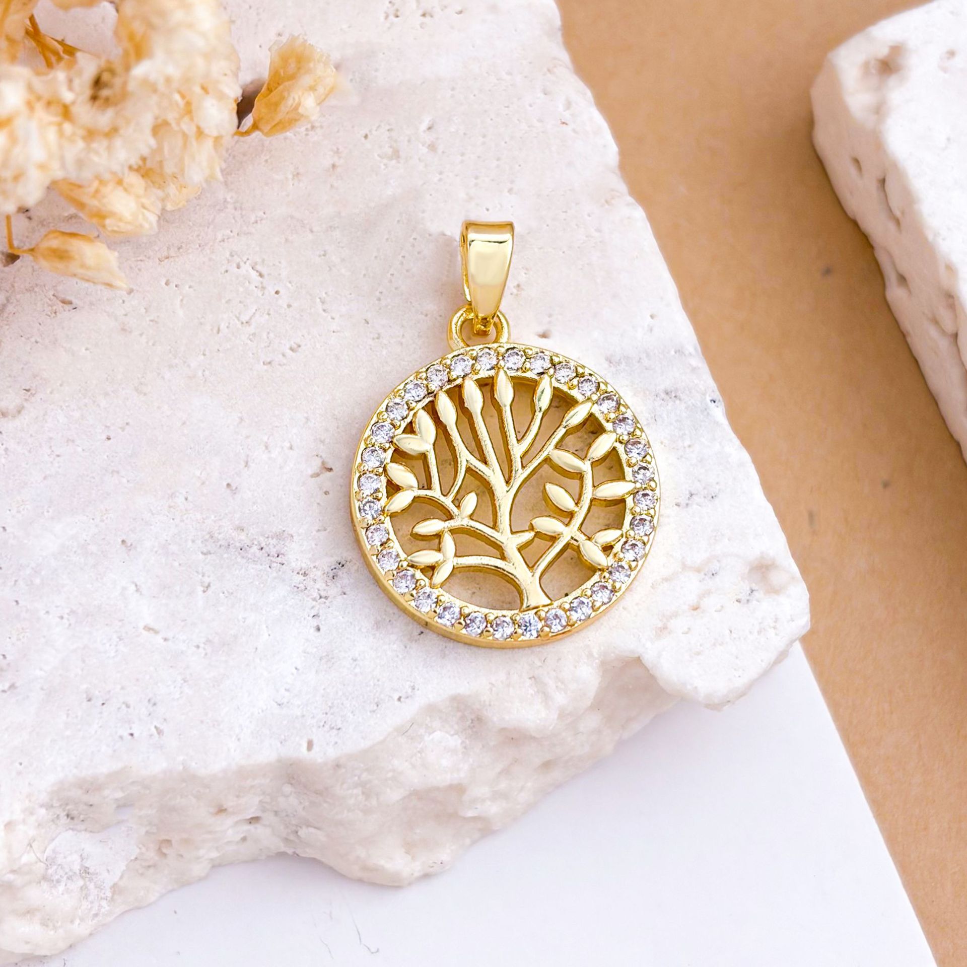 Xl1745 tree of hope pendant gold