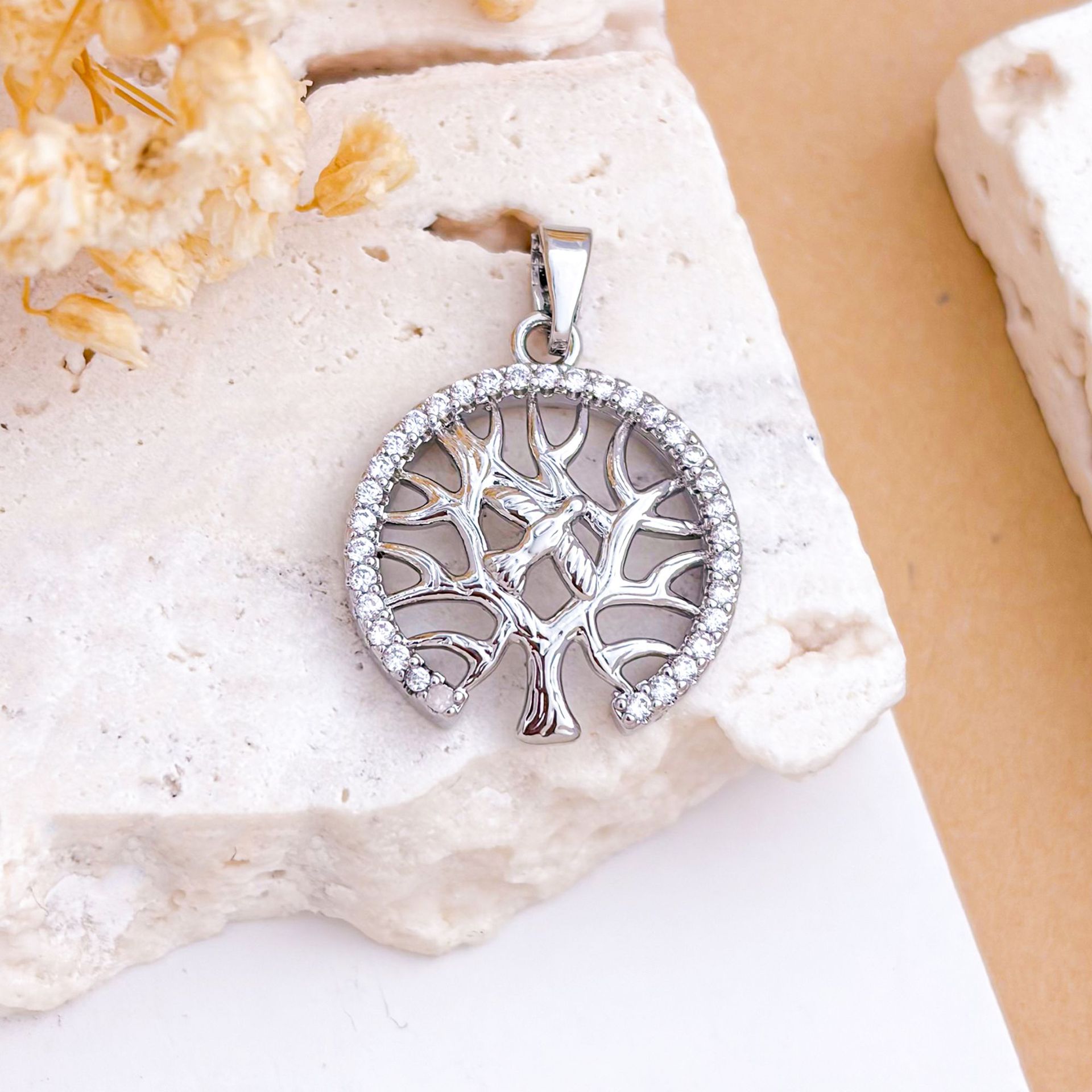 Xl2043 tree of life pendant silver