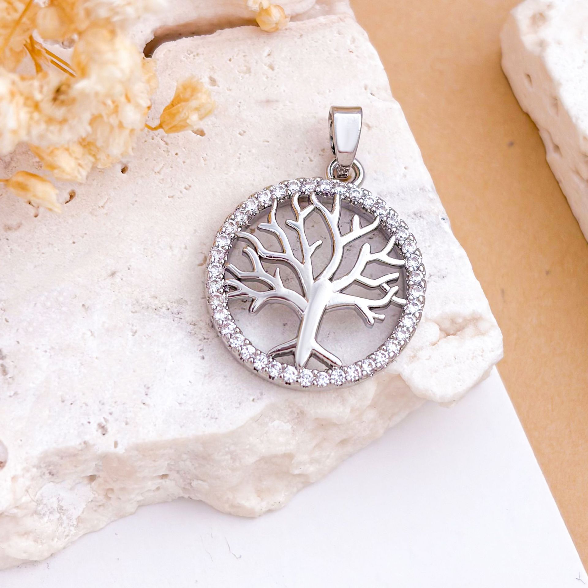 Xl3410 autumn tree pendant silver