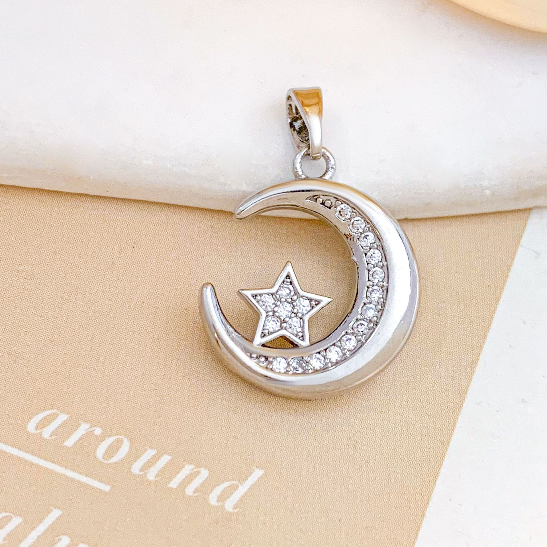 Xl2127 moon star pendant silver