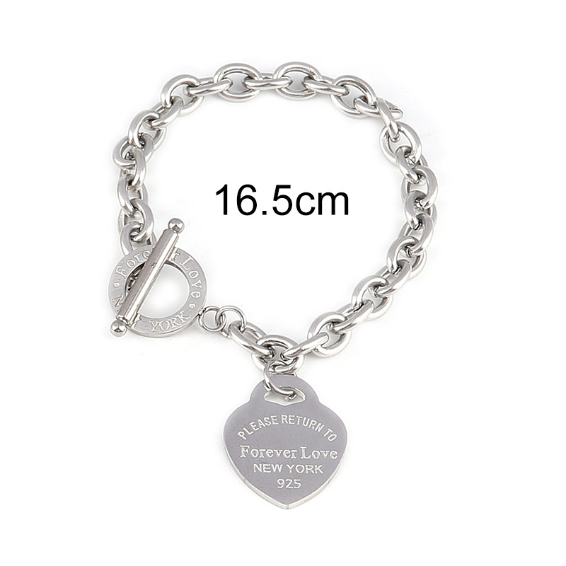 B1284 silver bracelet-16.5cm