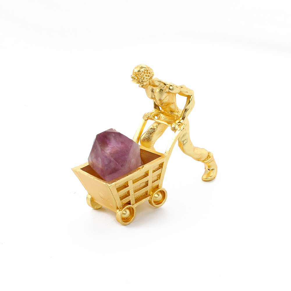 Miner   colored fluorite