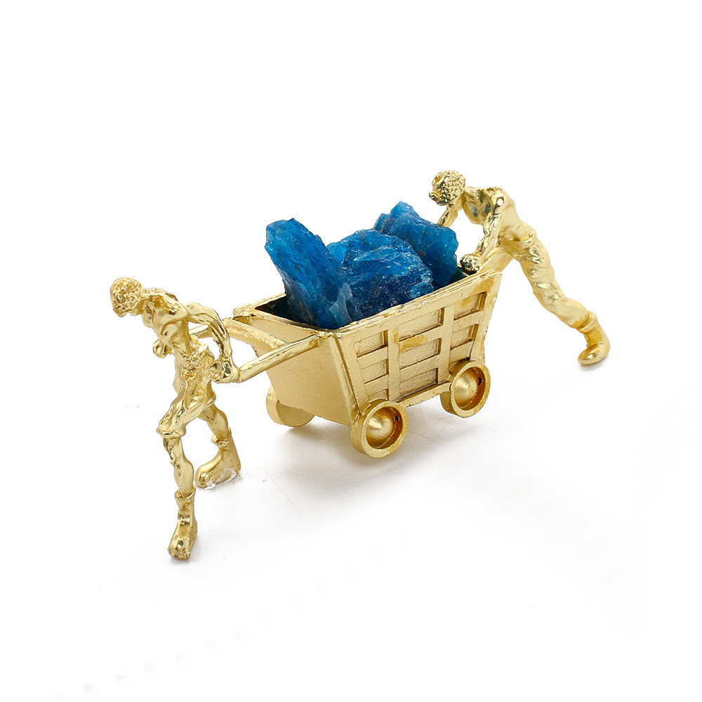 Miner   blue apatite