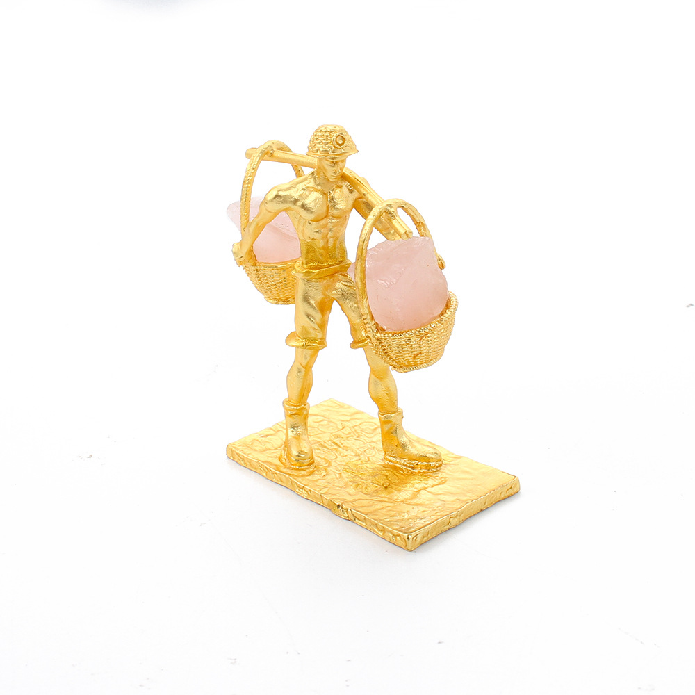 Miner   pink quartz