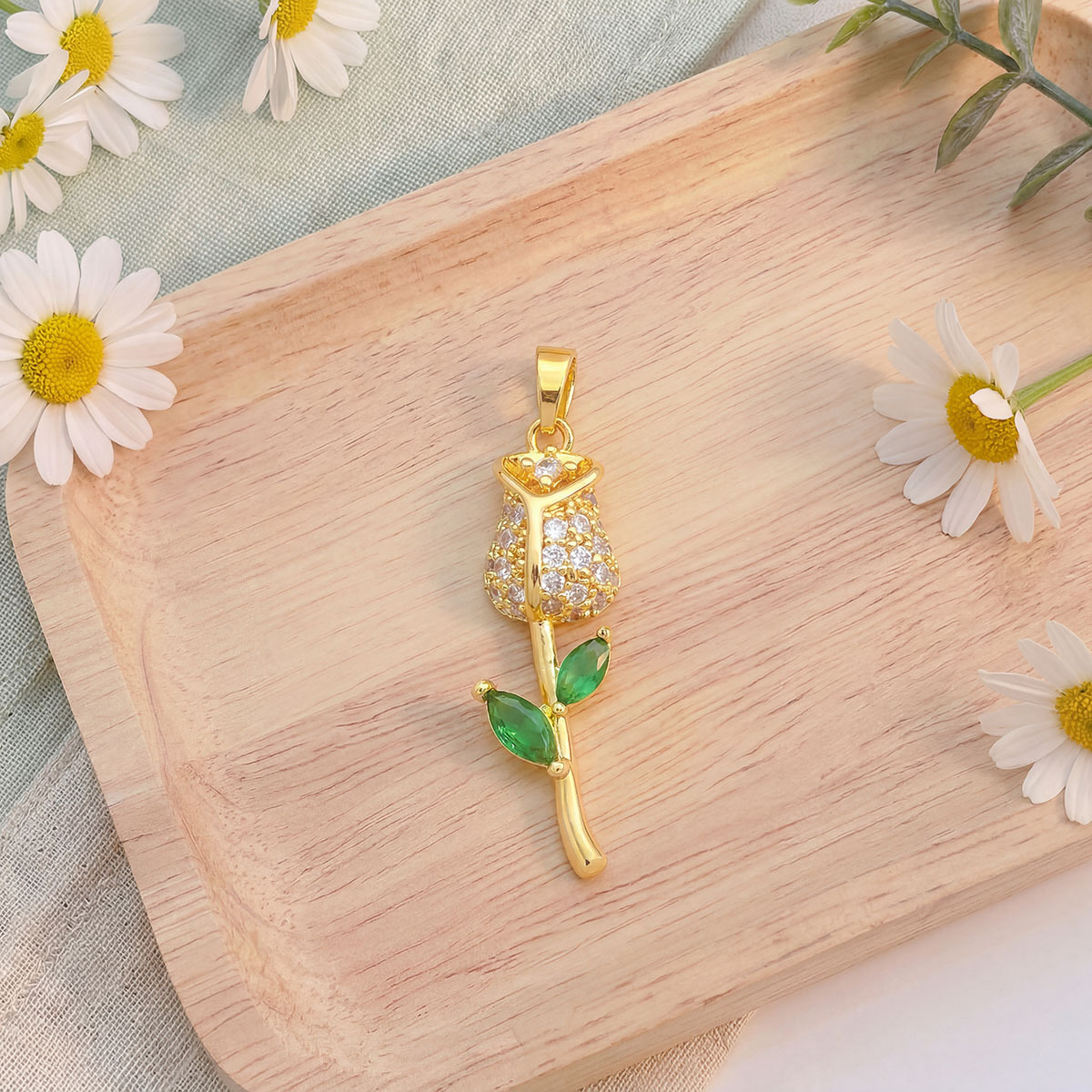 Xl6270 rose pendant gold