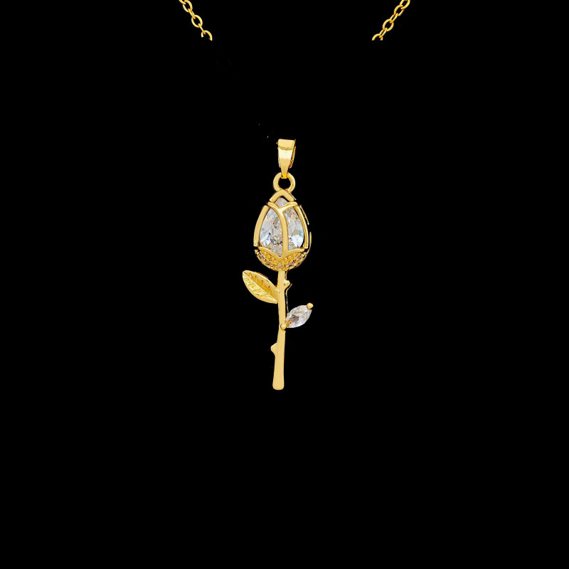 Xl2983 rose pendant gold
