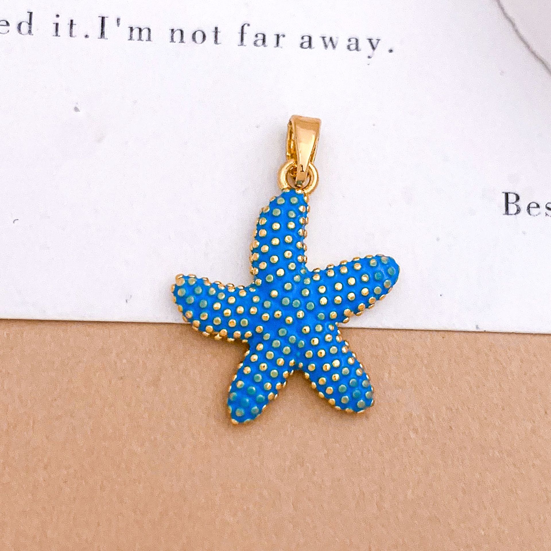 Xl4120 dancing starfish pendant - gold finish