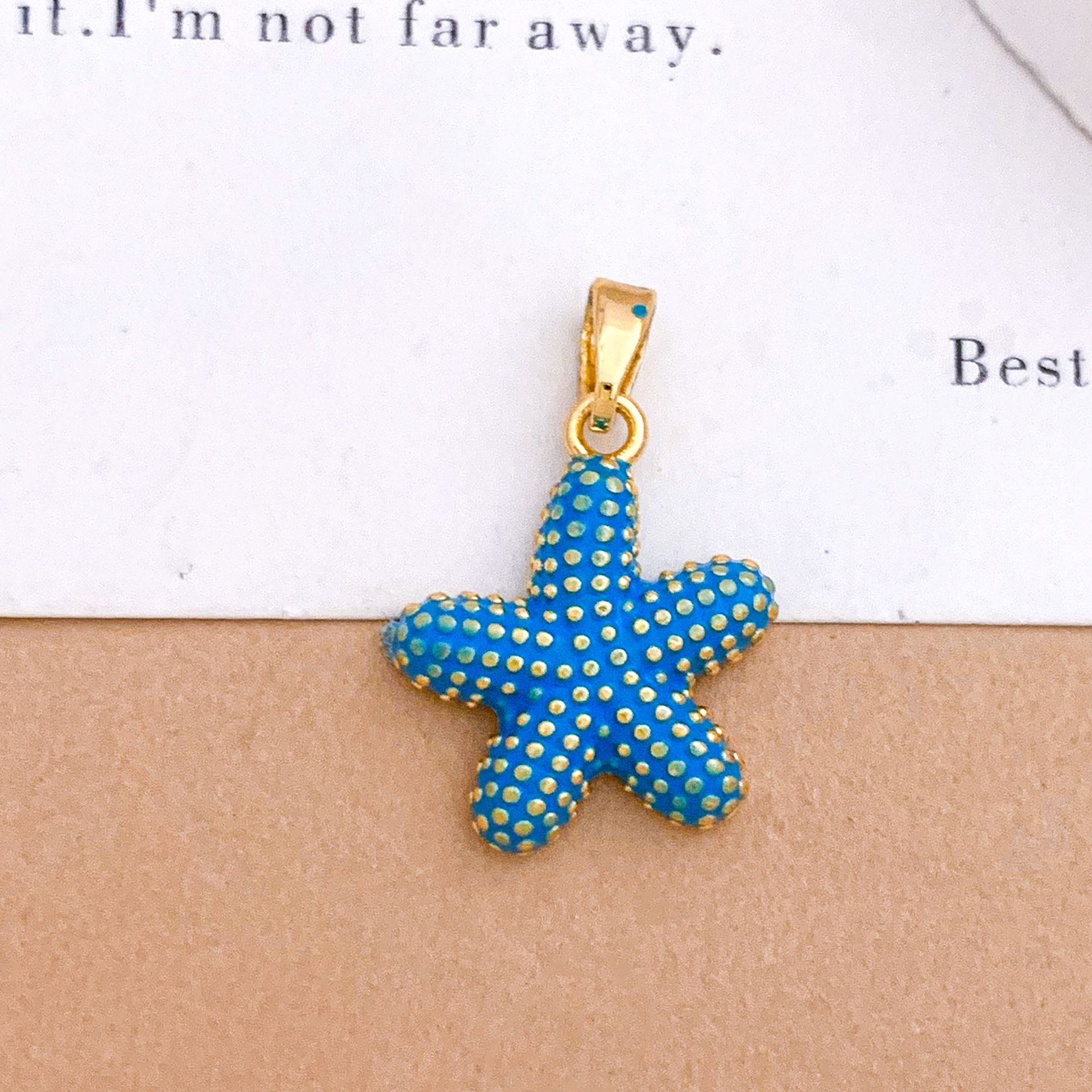 4631 chubby starfish pendant - gold