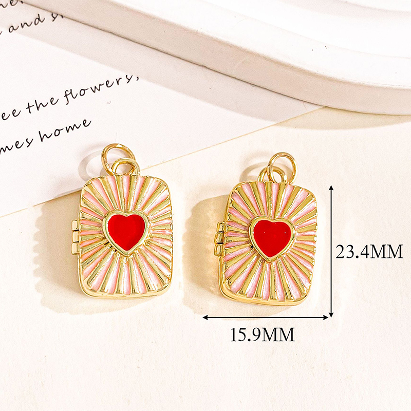 Xl4692 love gold pink photo clip pendant can be opened