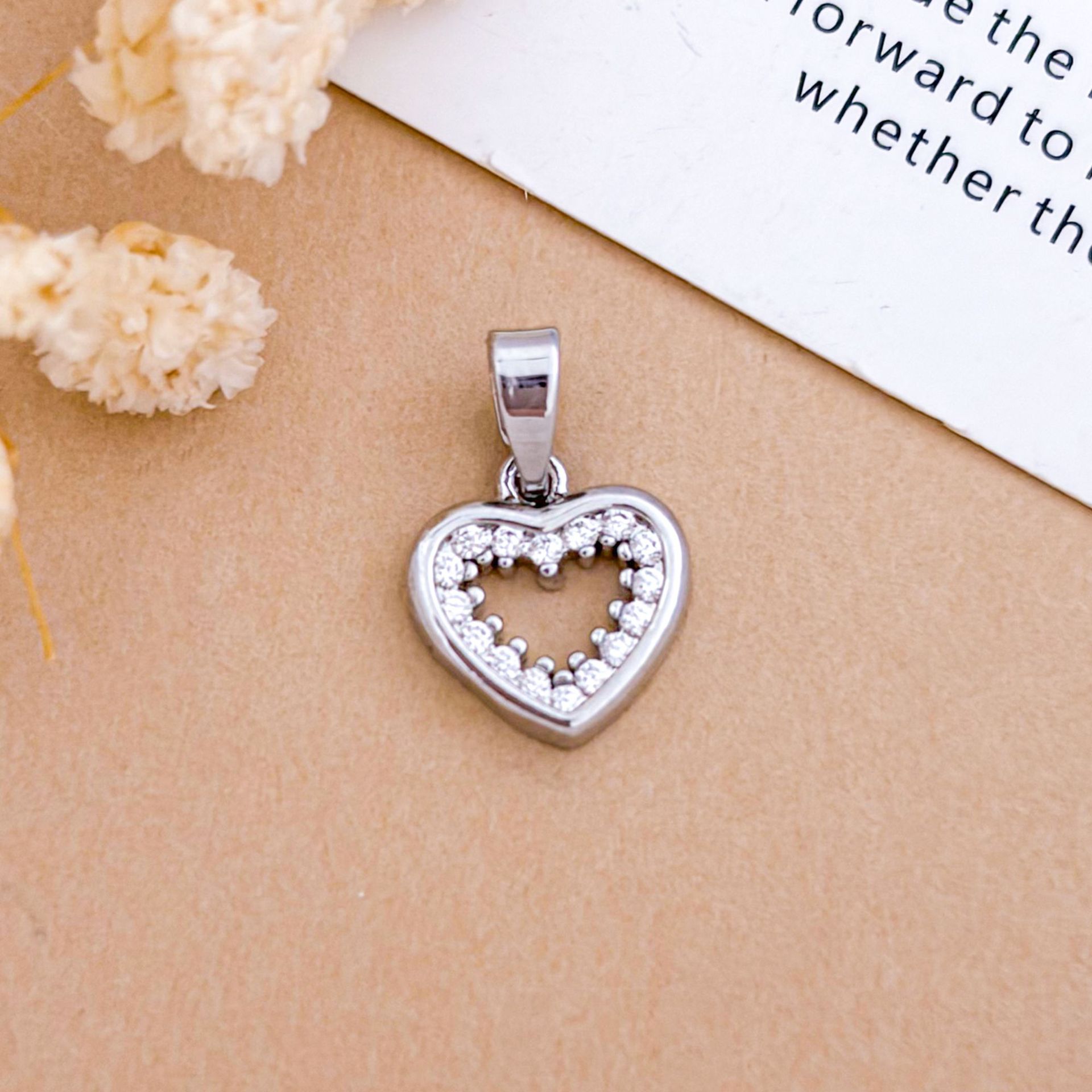Xl5768 hollow love pendant silver