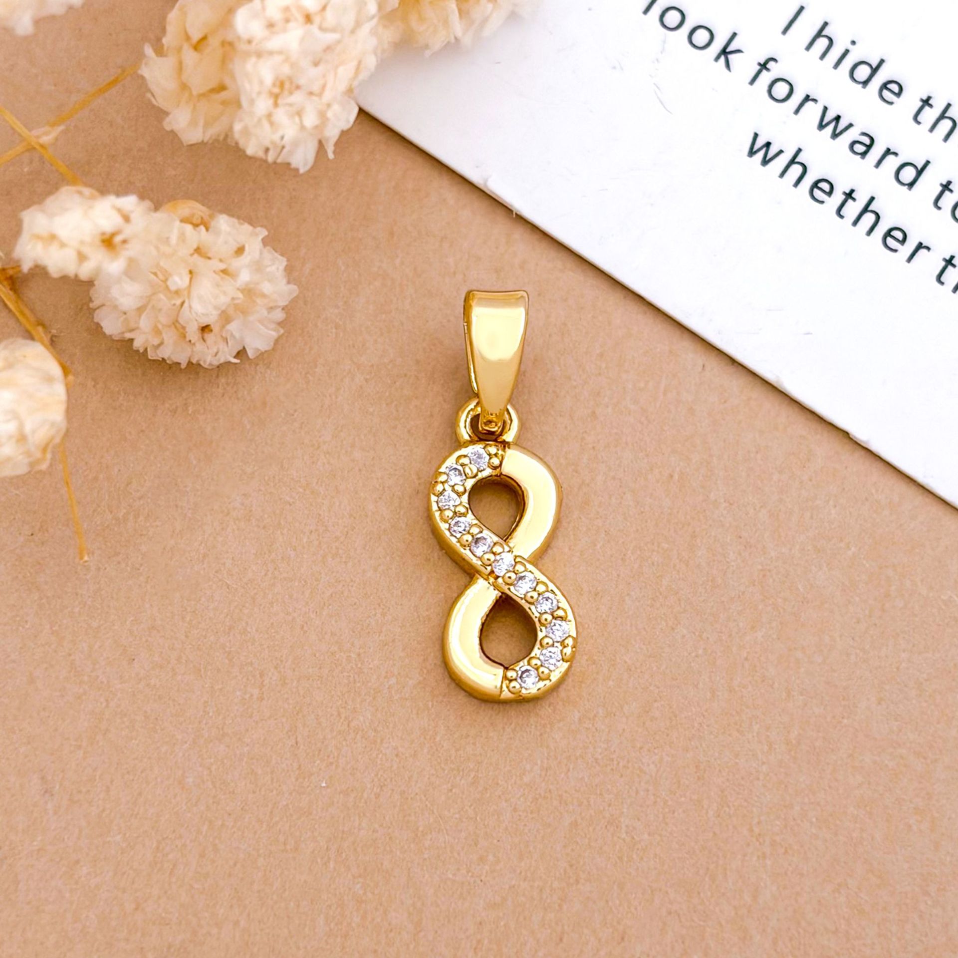 Xl5785 double infinity pendant gold