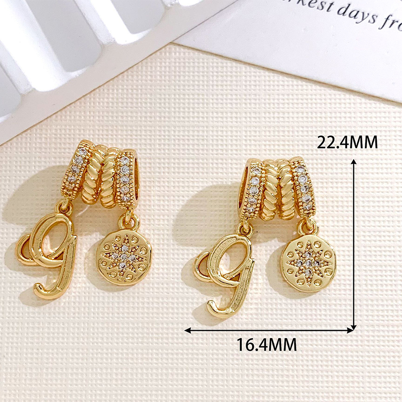 Xl4460 star letter combination pendant gold