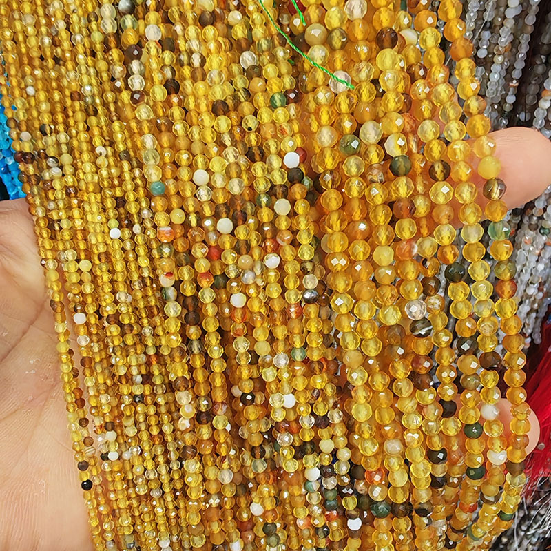 Mixed color yellow agate