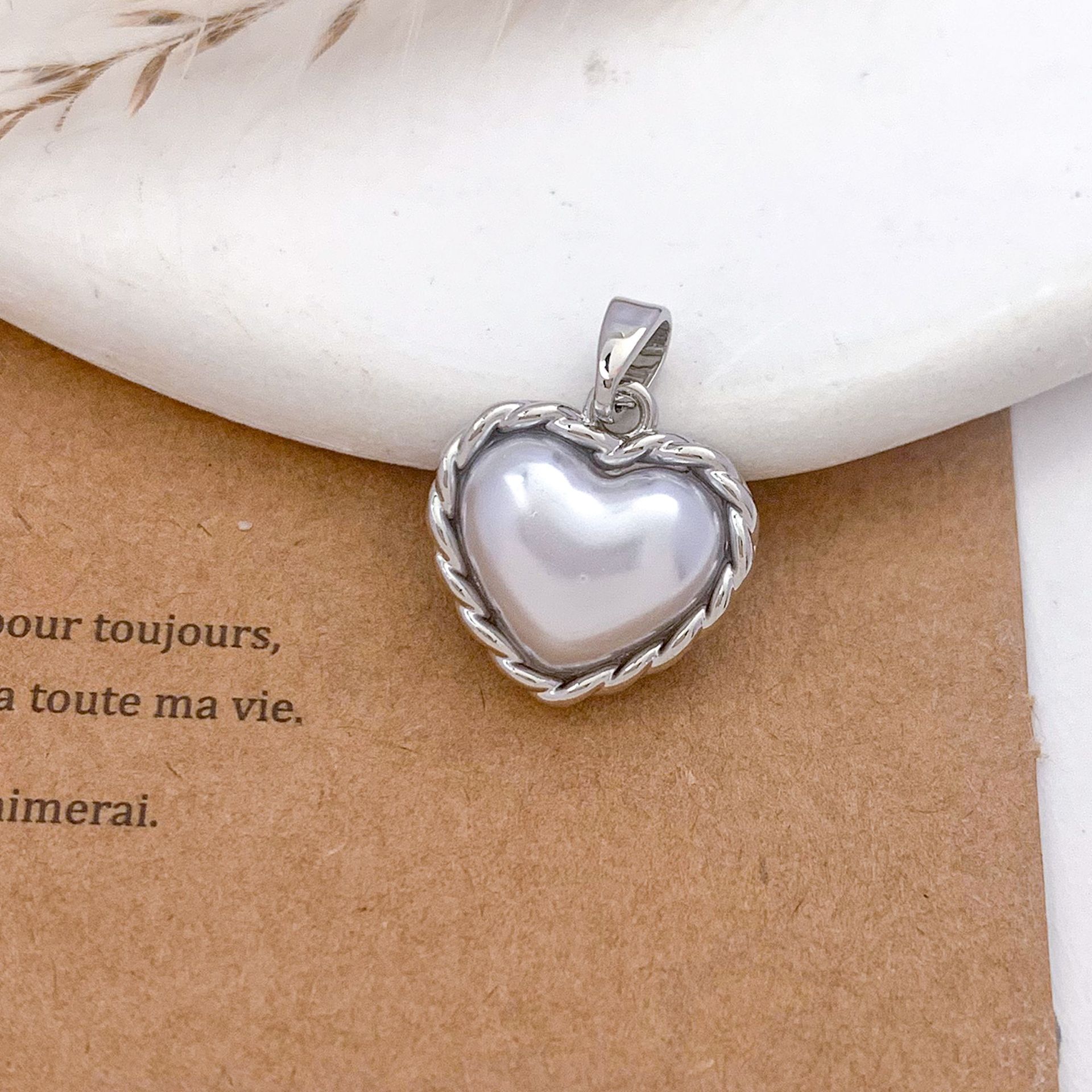Xl623 braided love pendant silver