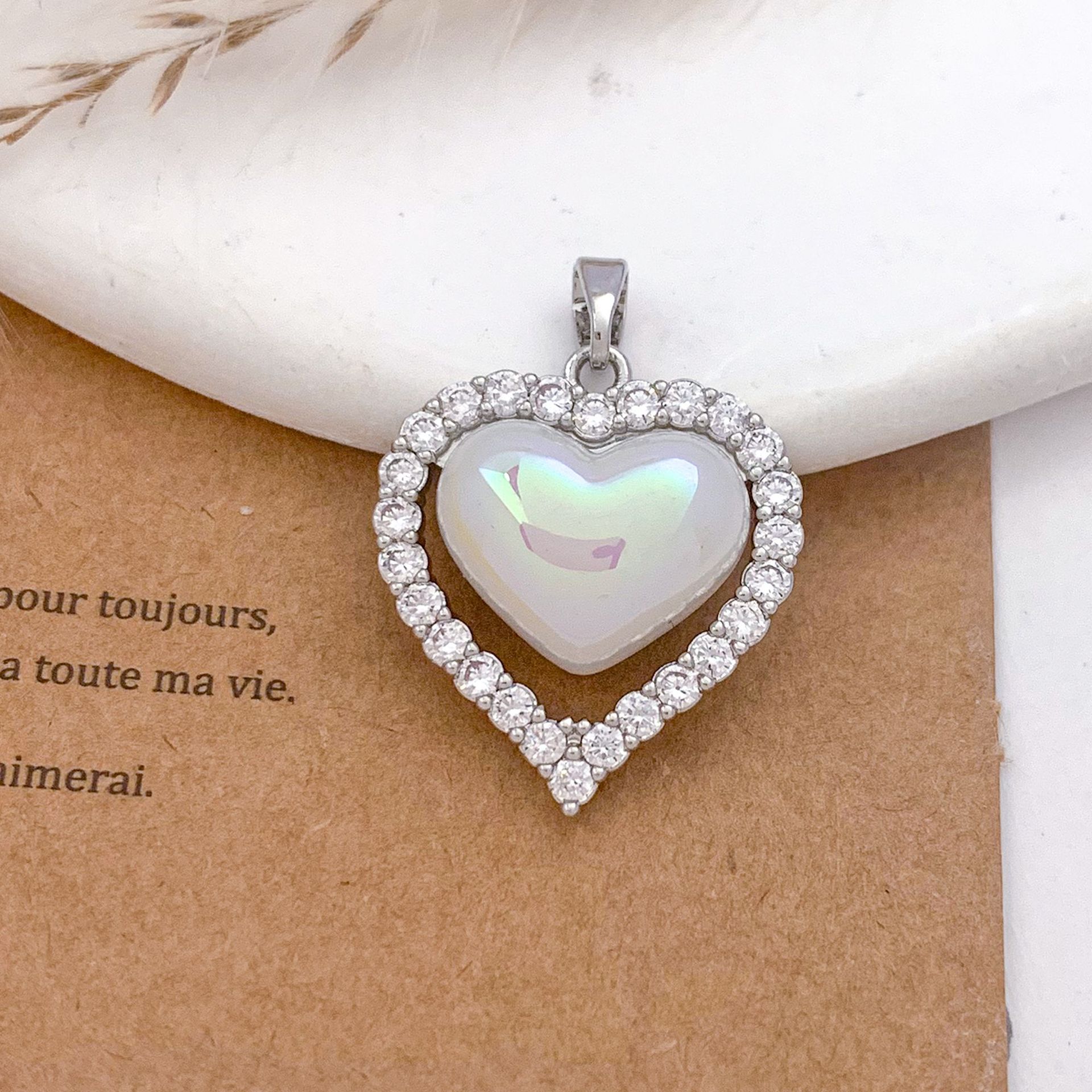 Xl3550 hollow love pendant silver