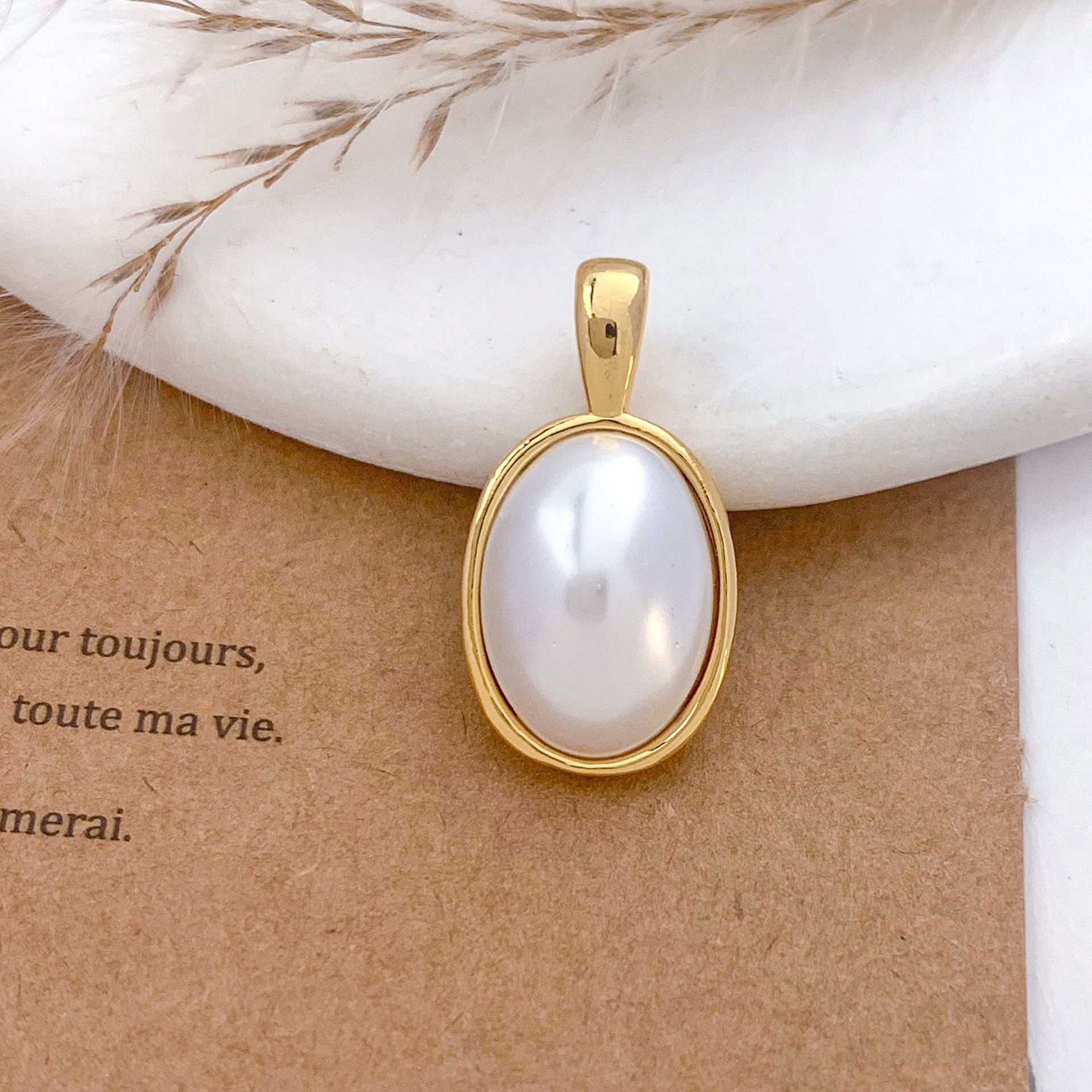 Xl3624 oval pendant gold large size