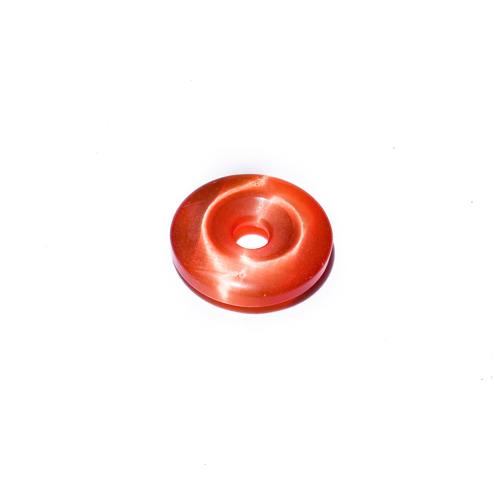 Red orange cat's eye stone