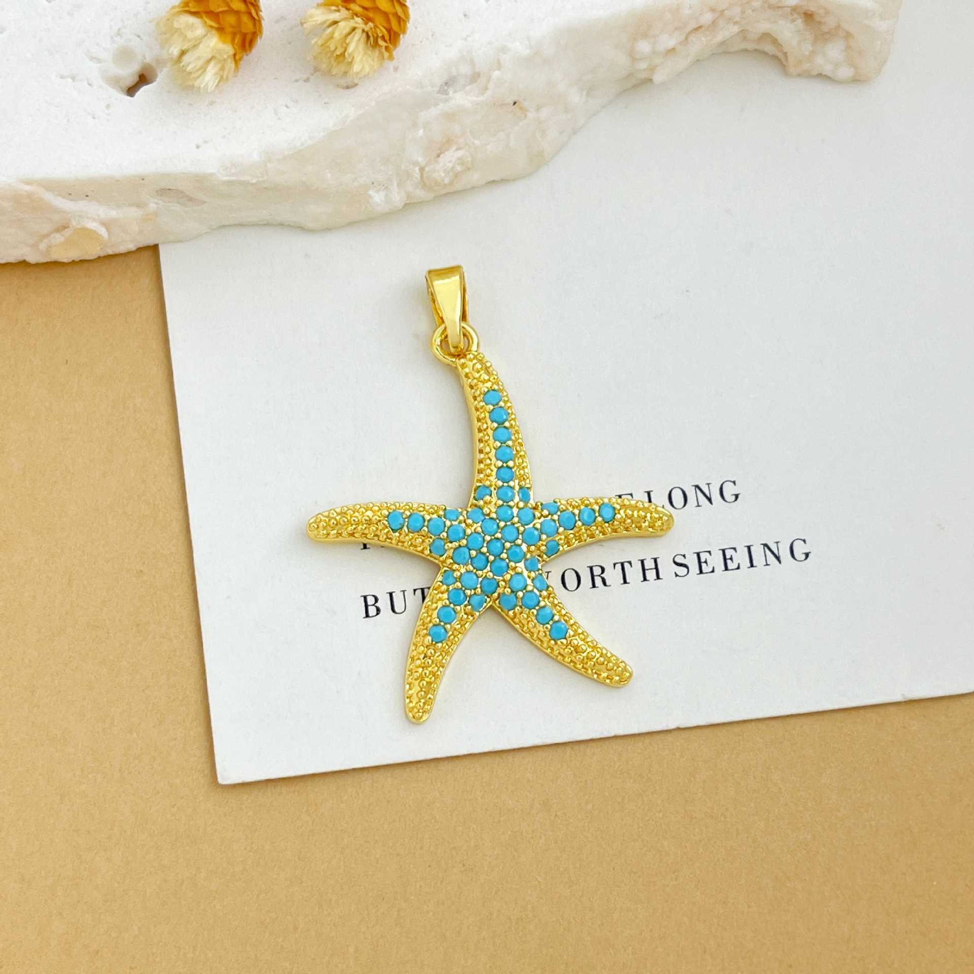 Xl1982 starfish pendant gold