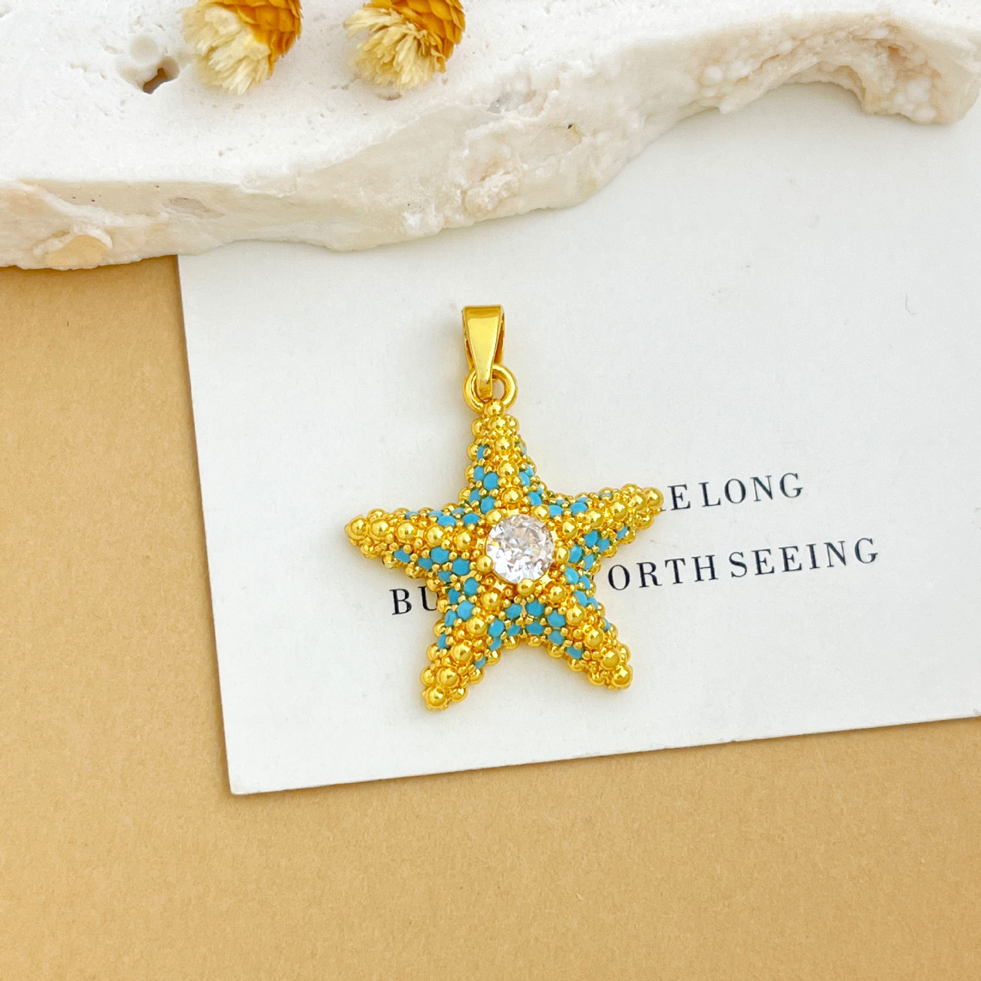 Xl4551 five-pointed starfish pendant gold