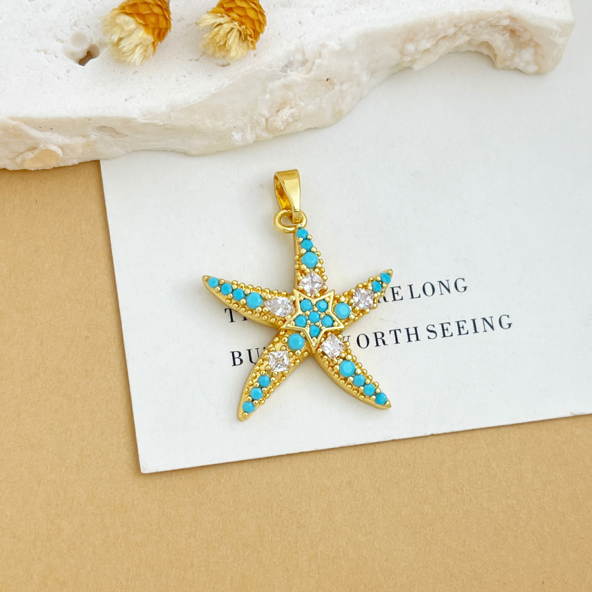 Xl4554 starfish pendant gold