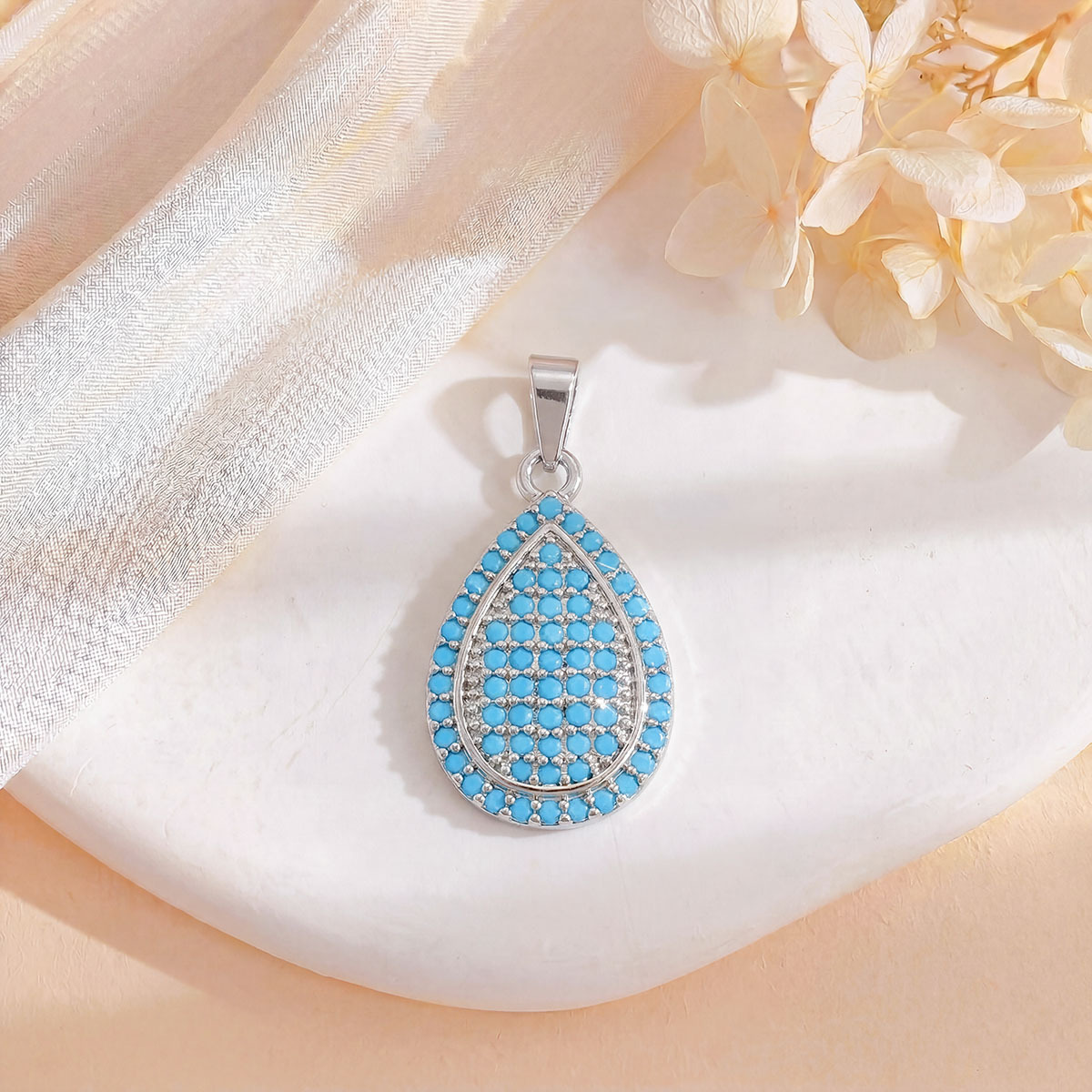 Xl905 water drop pendant silver