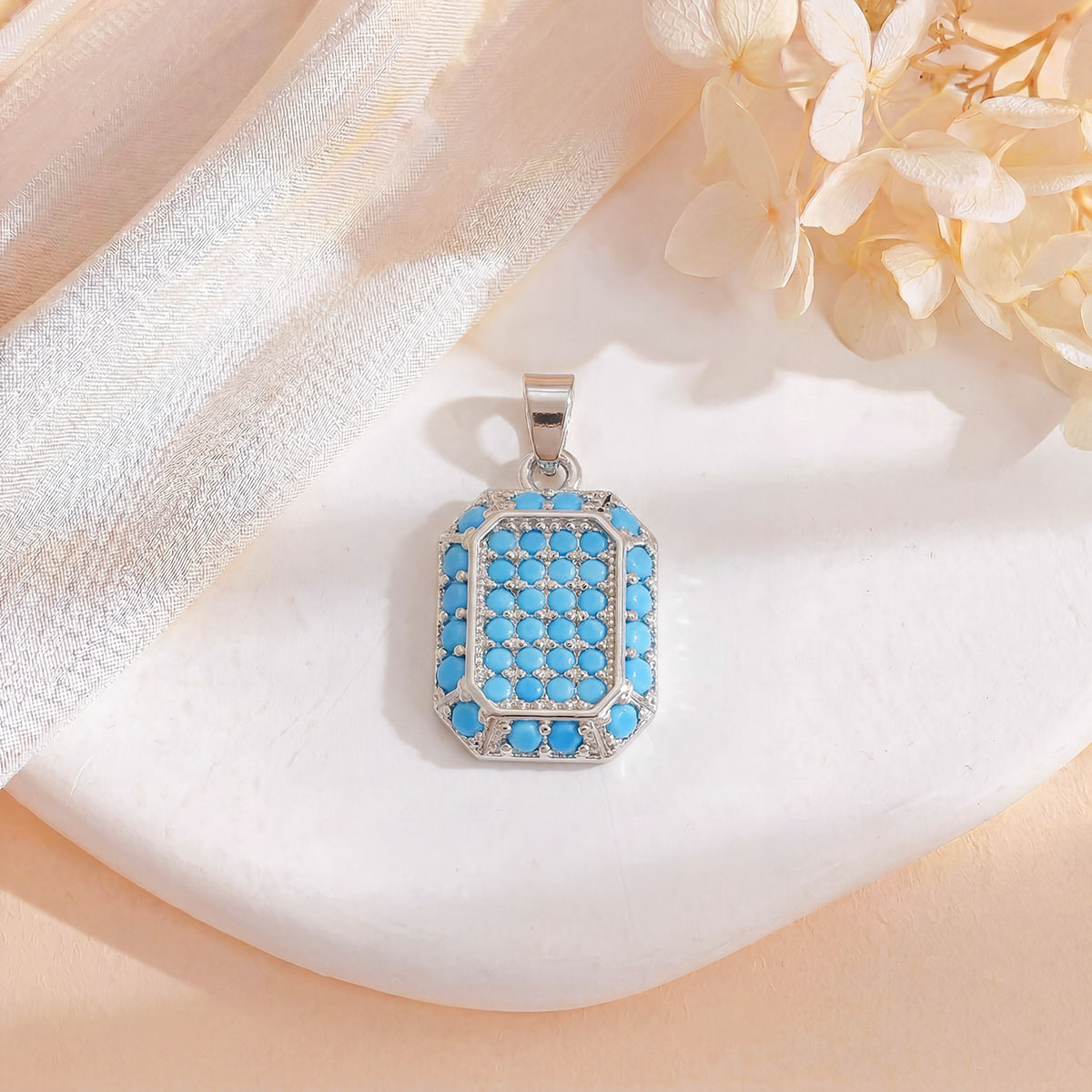 Xl1503 square pendant silver
