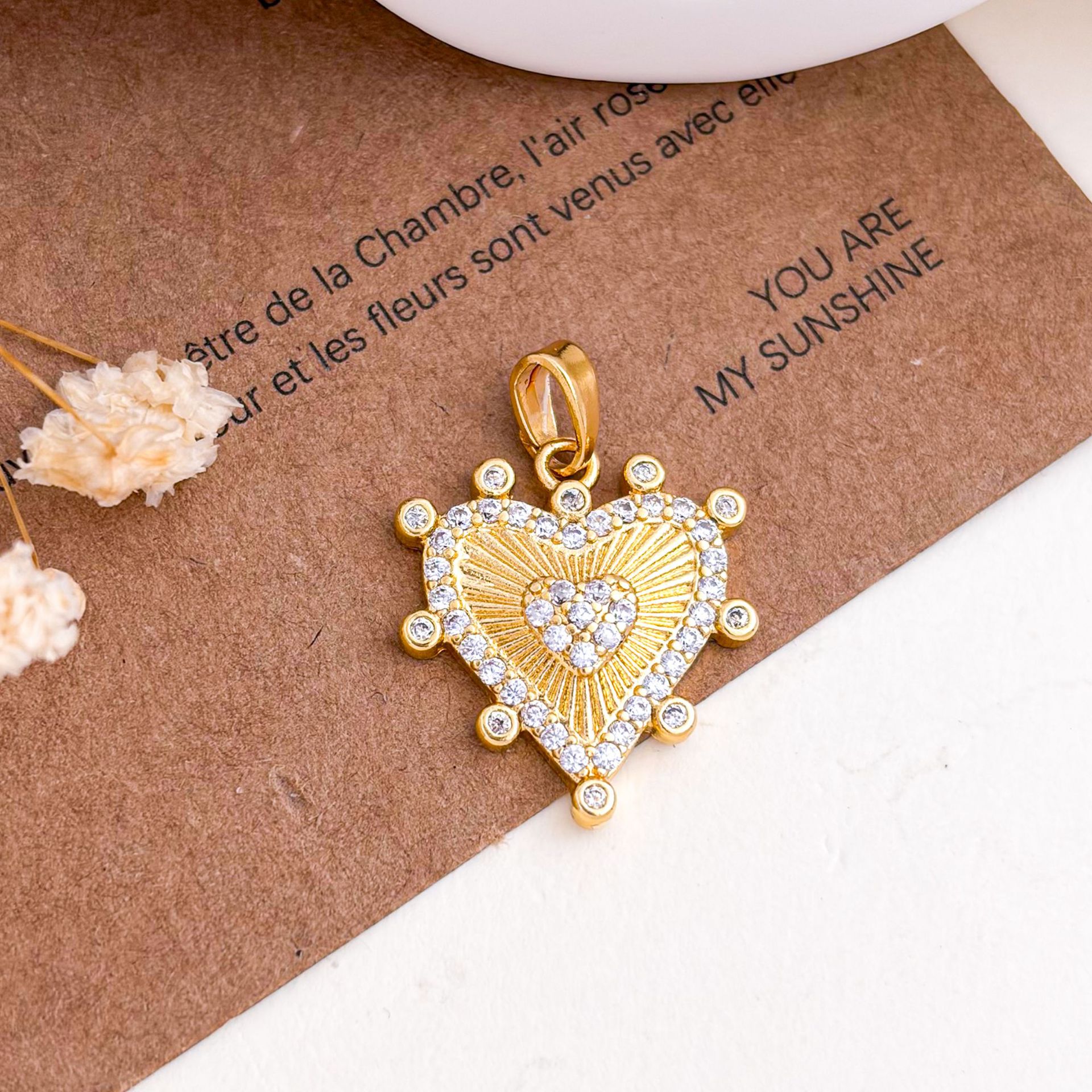 Xl5743 double love pendant gold