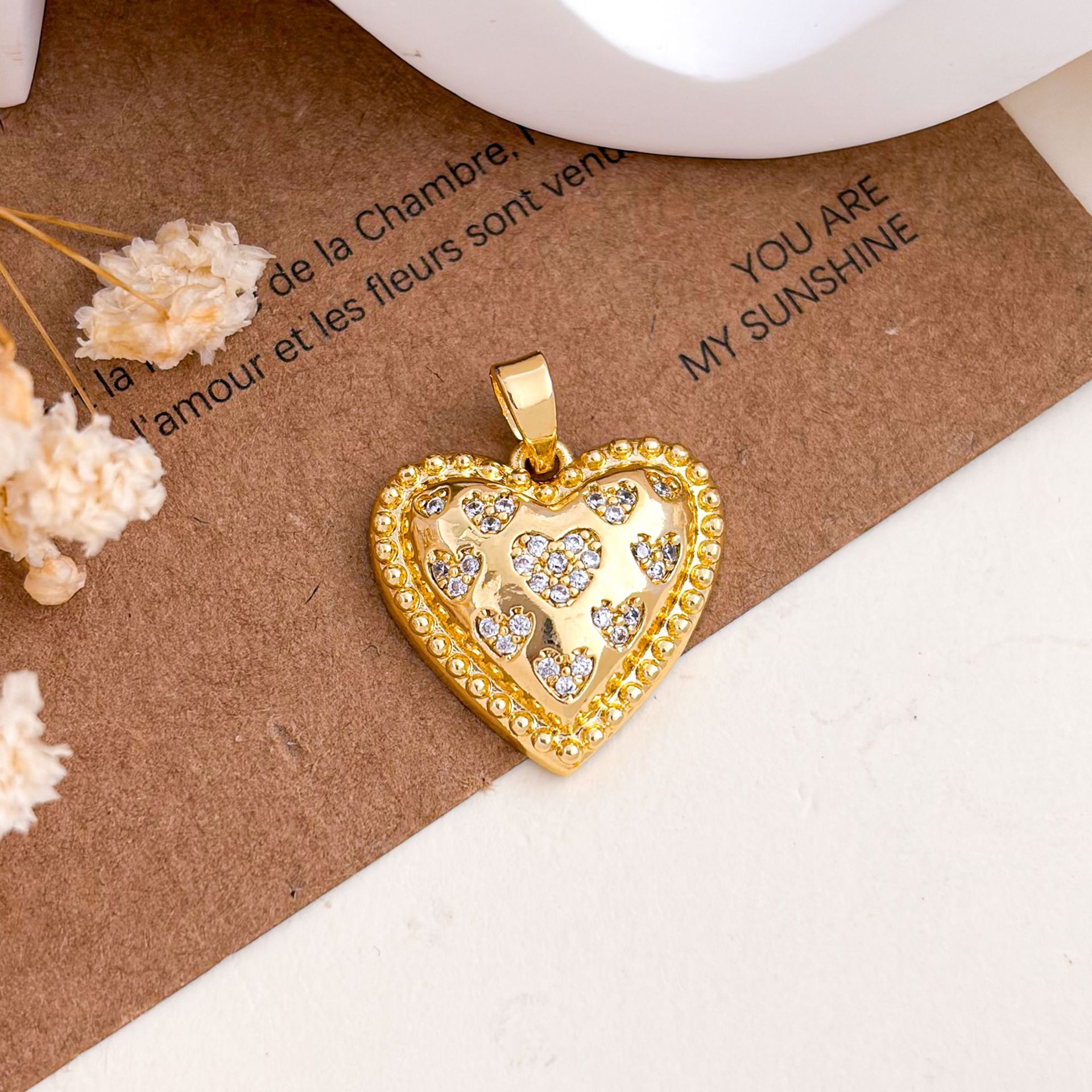 Xl5748 full love pendant gold