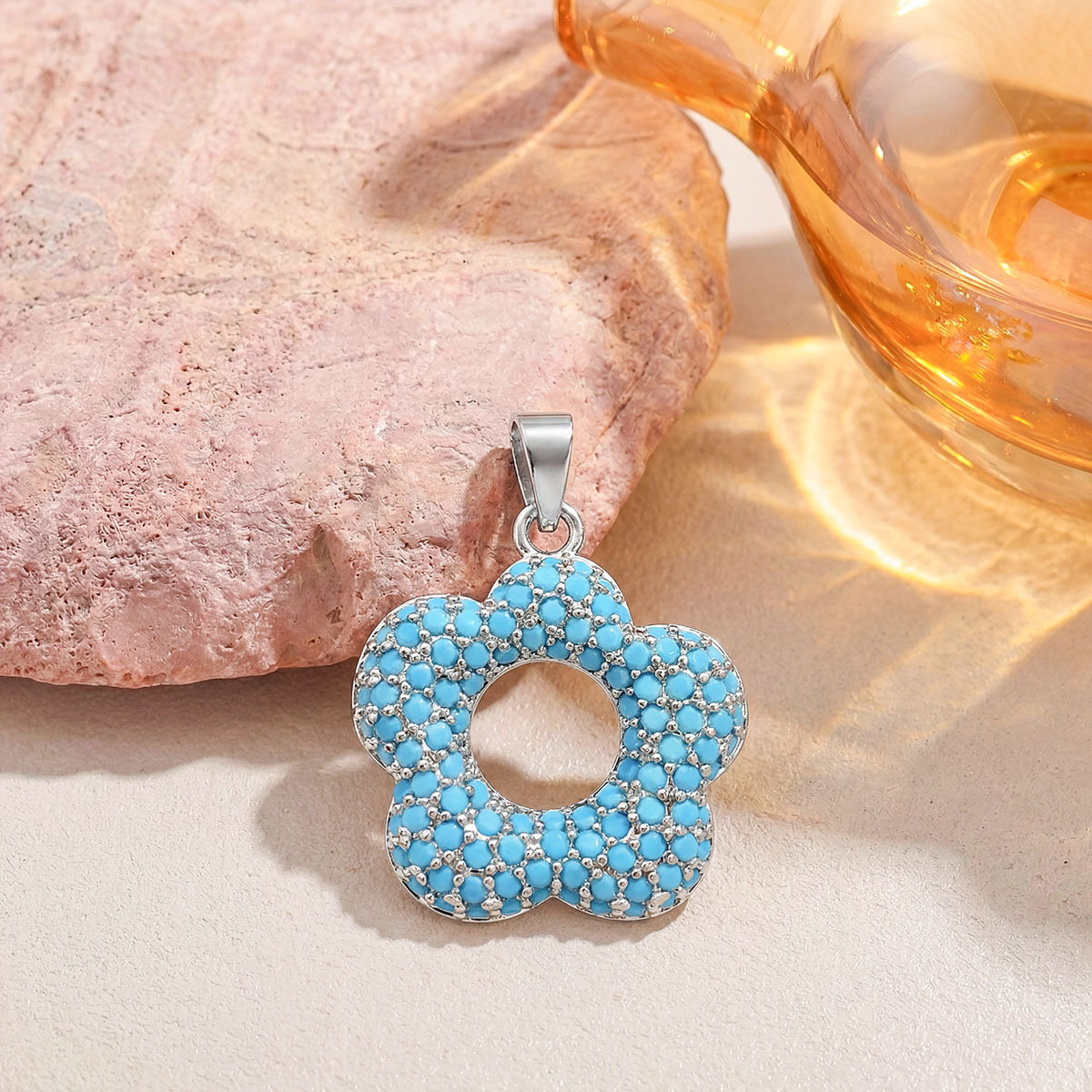 Xl4061 flower pendant silver