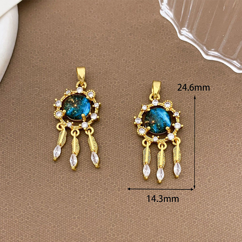 Xl1241 tassel planet pendant gold