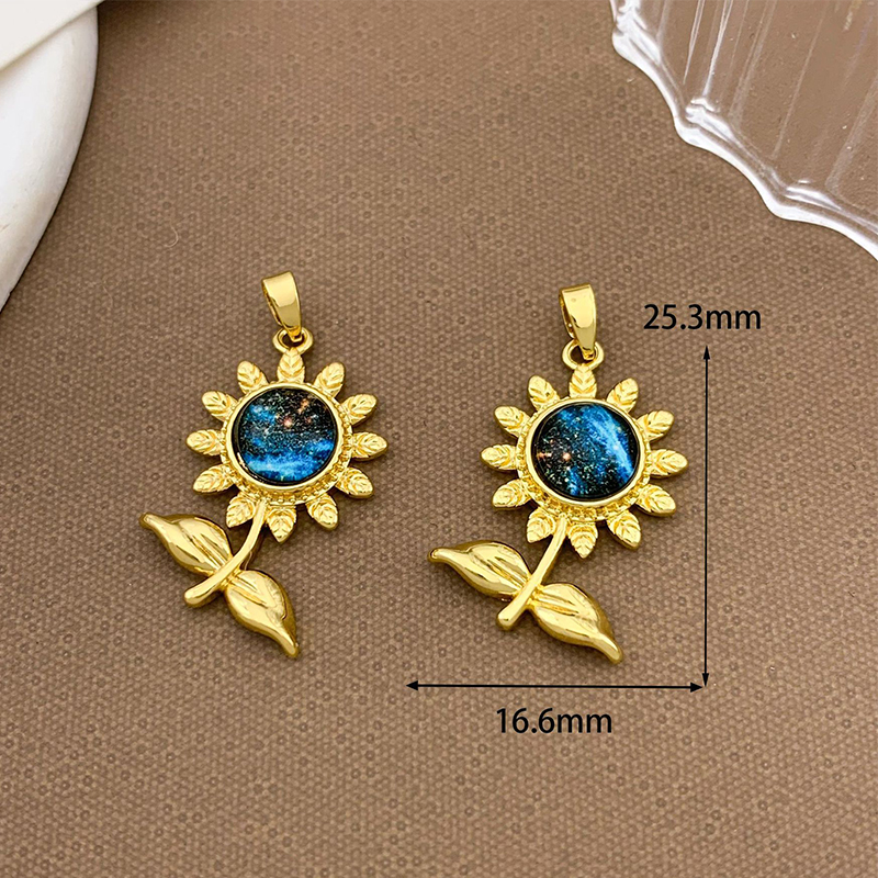 Xl1530 sunflower planet pendant gold