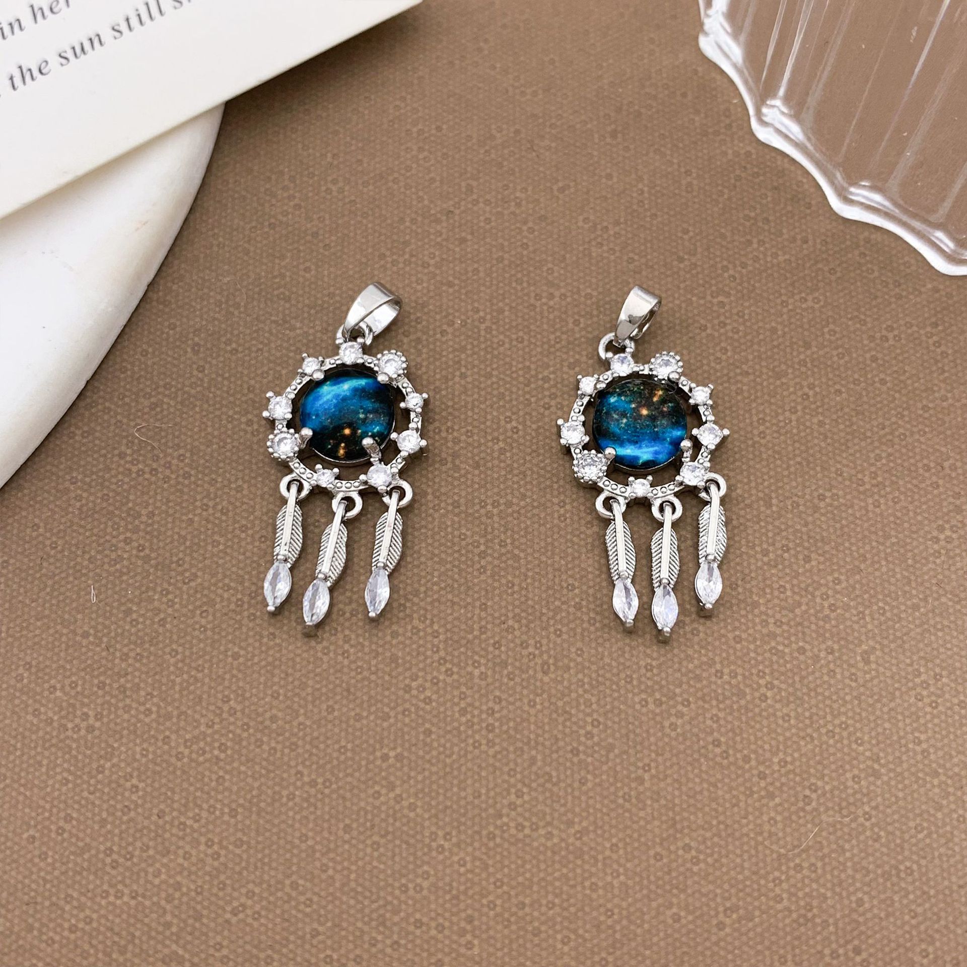 Xl1241 tassel planet pendant silver