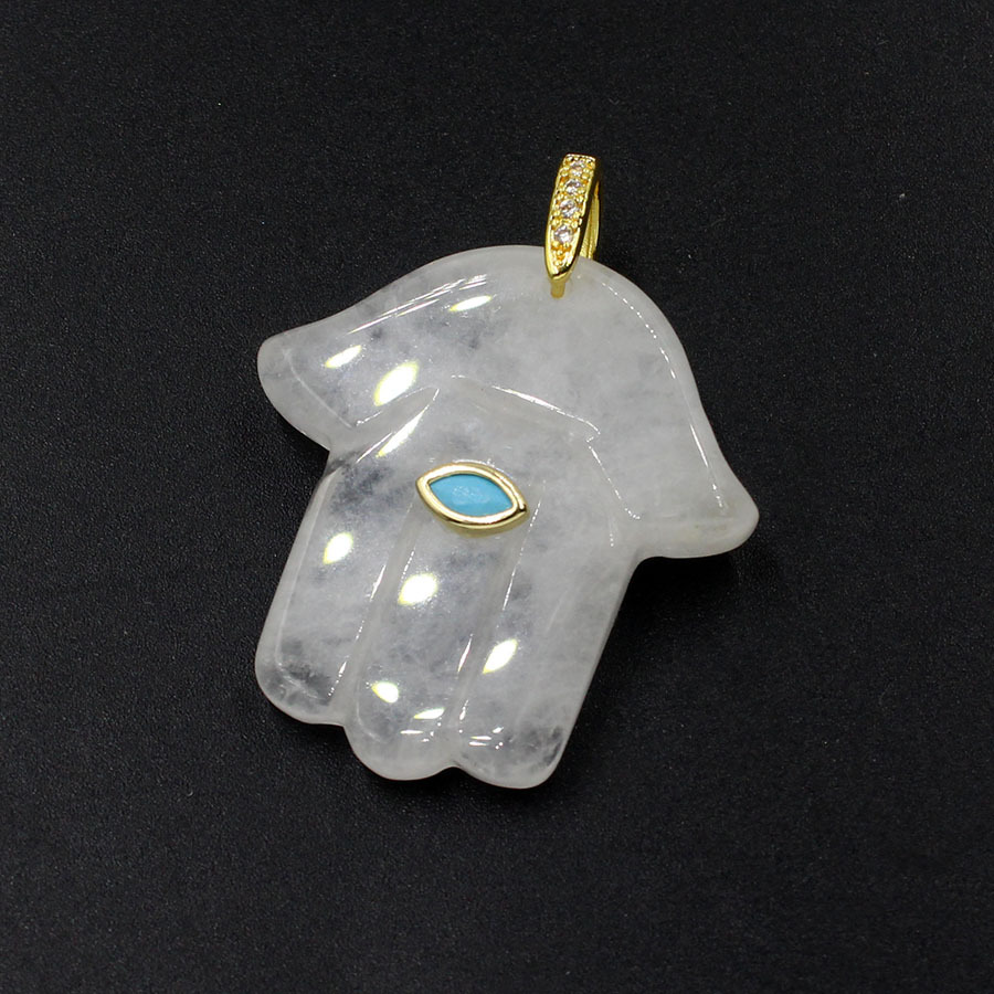silver color plated with Clear Quartz