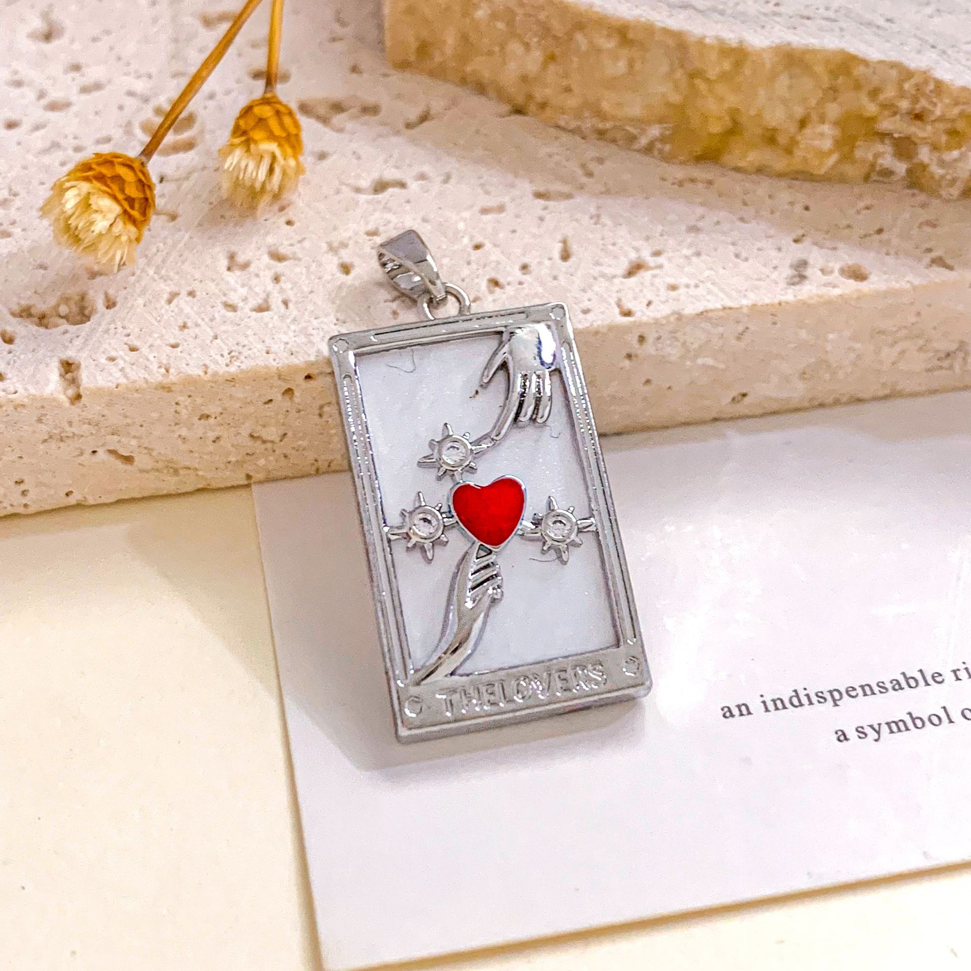 Xl2217 love tarot pendant silver