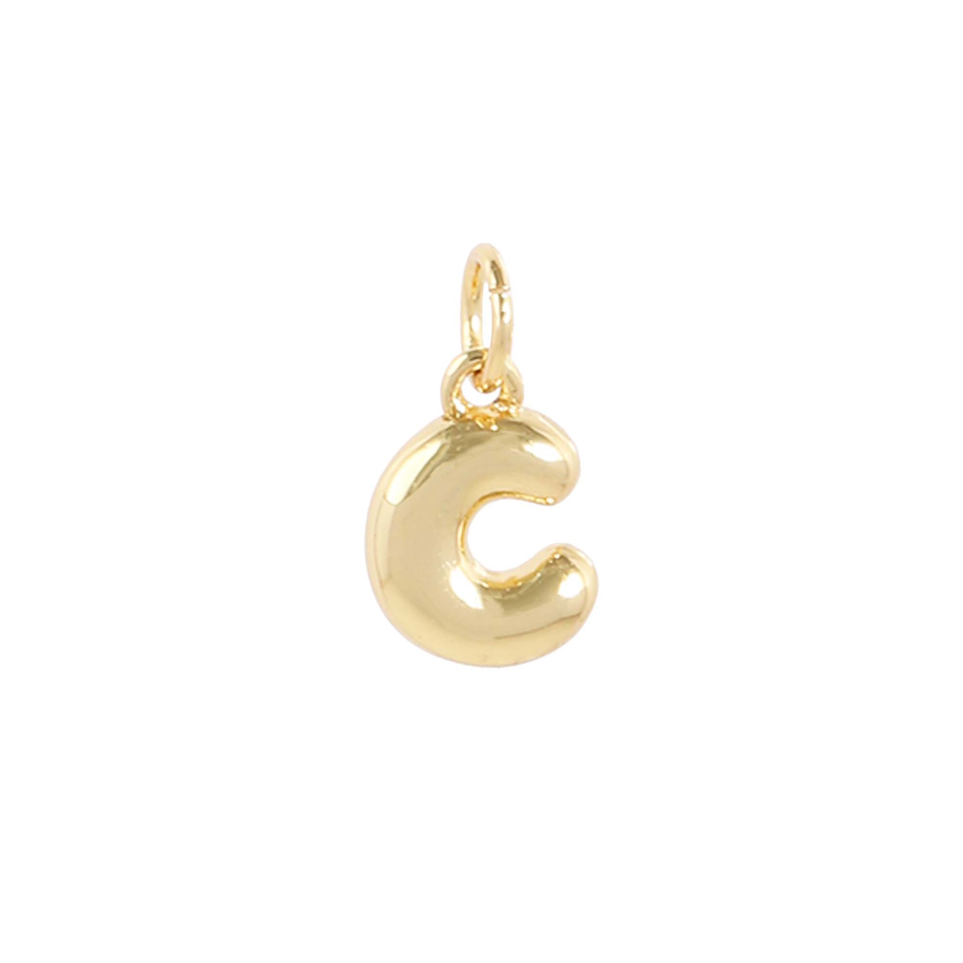 18k gold single letter c
