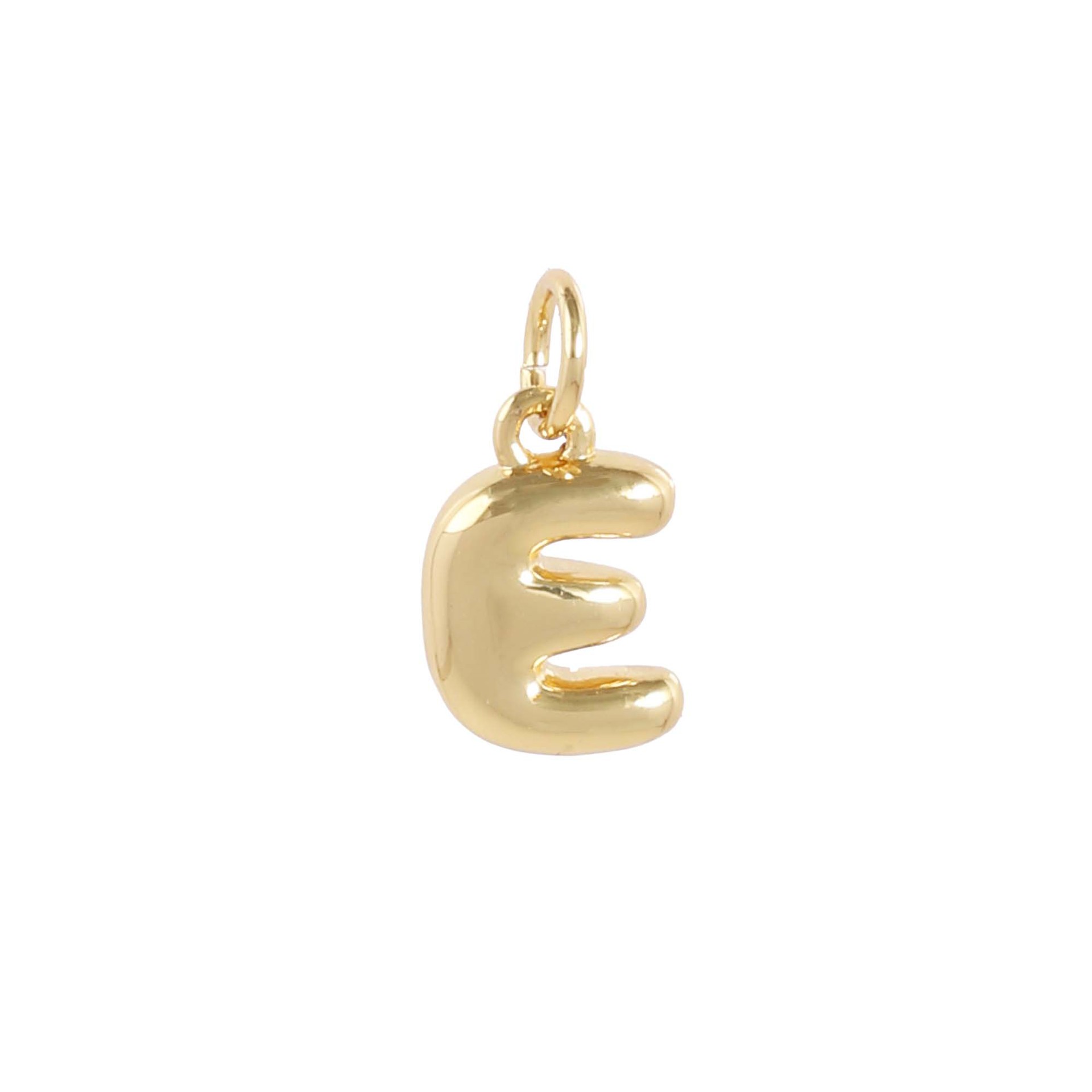 18k gold single letter e